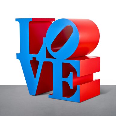 View full screen - View 1 of Lot 521. LOVE (Blue Faces Red Sides) | 愛（藍面紅邊）.
