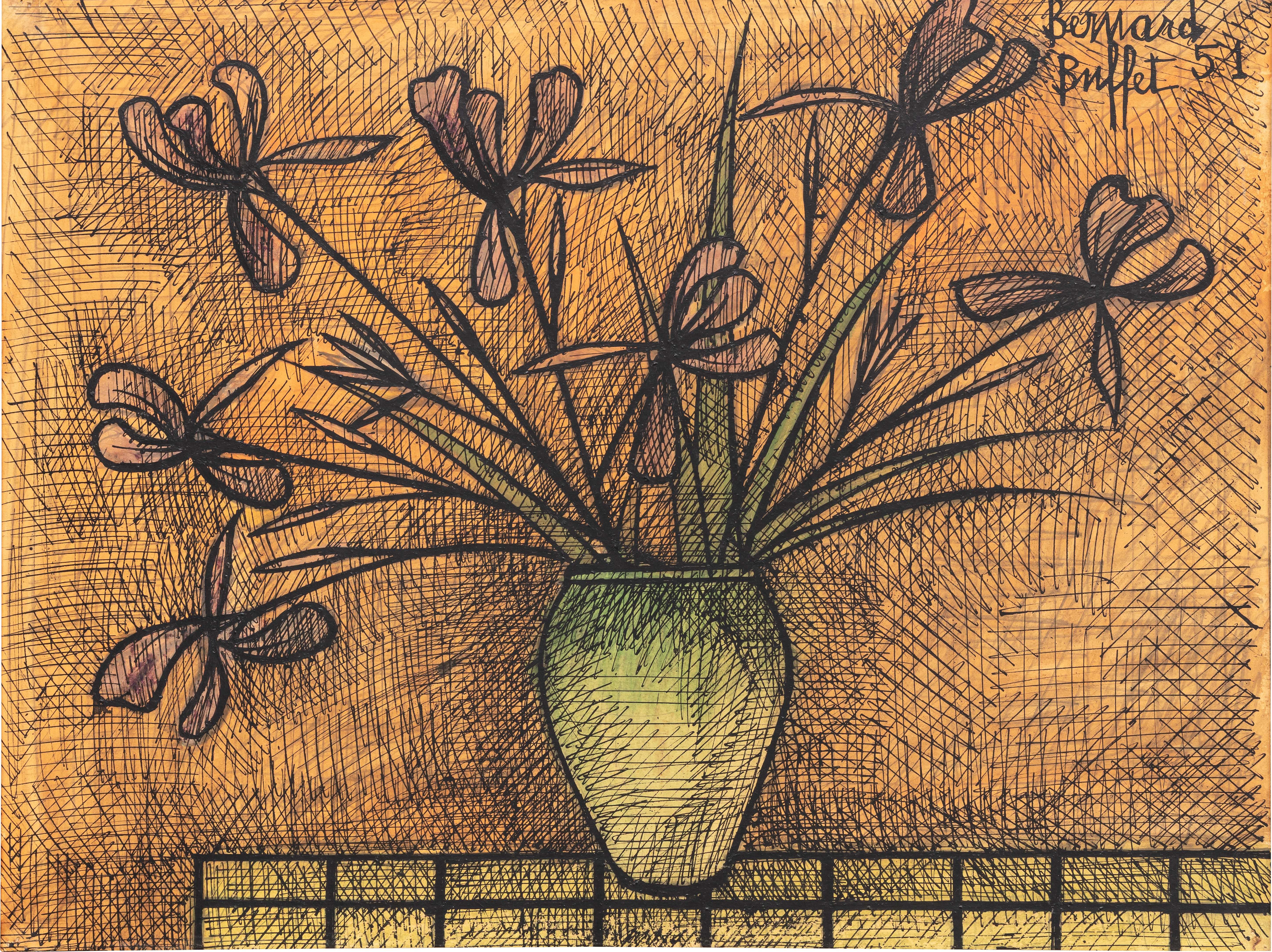 Bernard Buffet Fleurs Dans Un Vase Available For Immediate Sale At