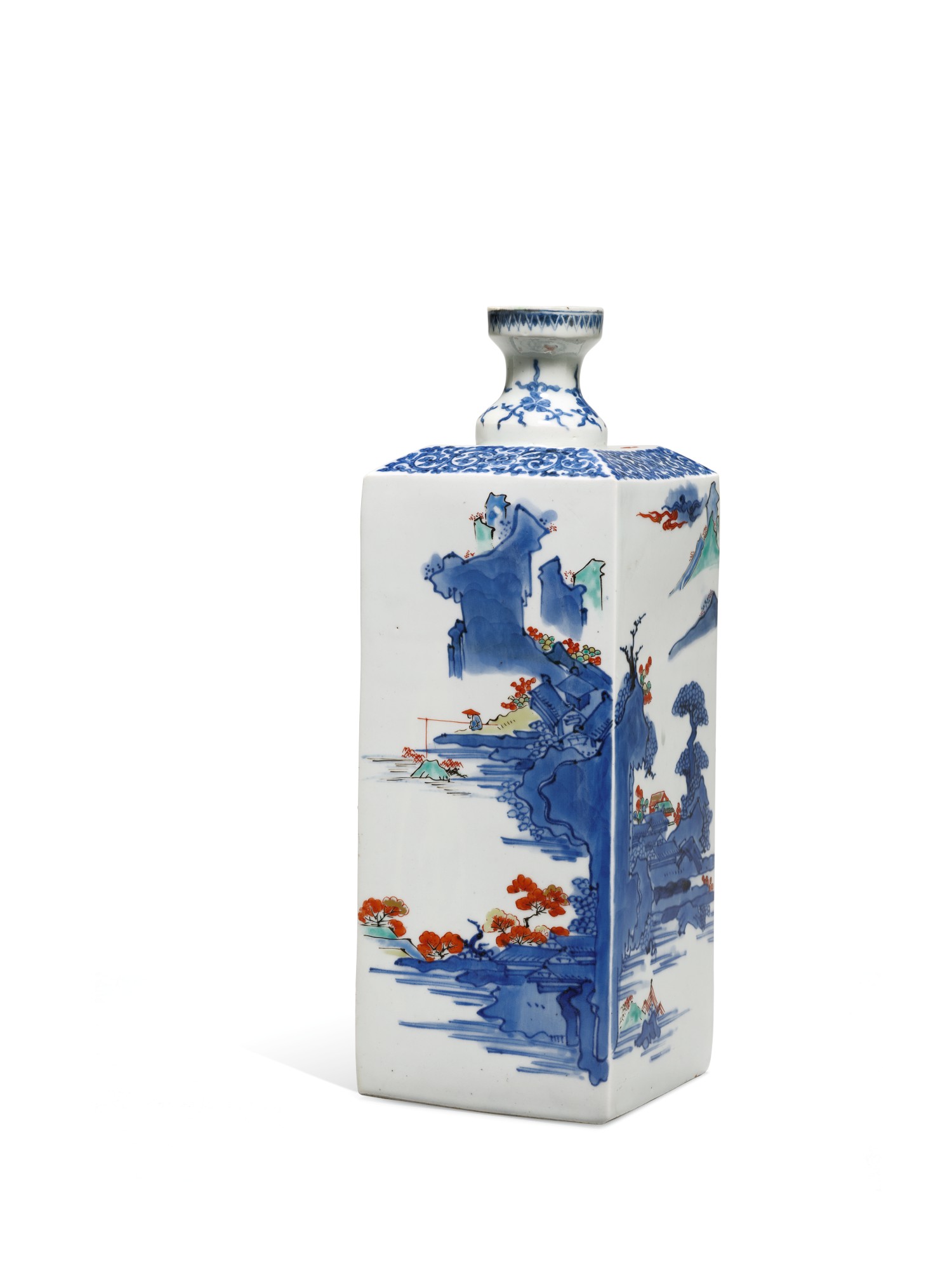 A KAKIEMON SAKE FLASK, EDO PERIOD, LATE 17TH CENTURY Fine Japanese