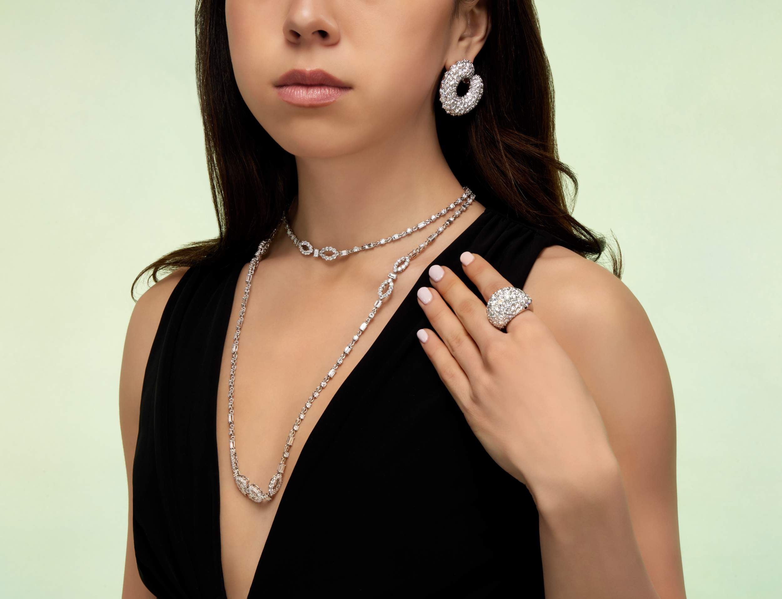 Harry Winston Platinum And Diamond Art Deco Sautoir Necklace