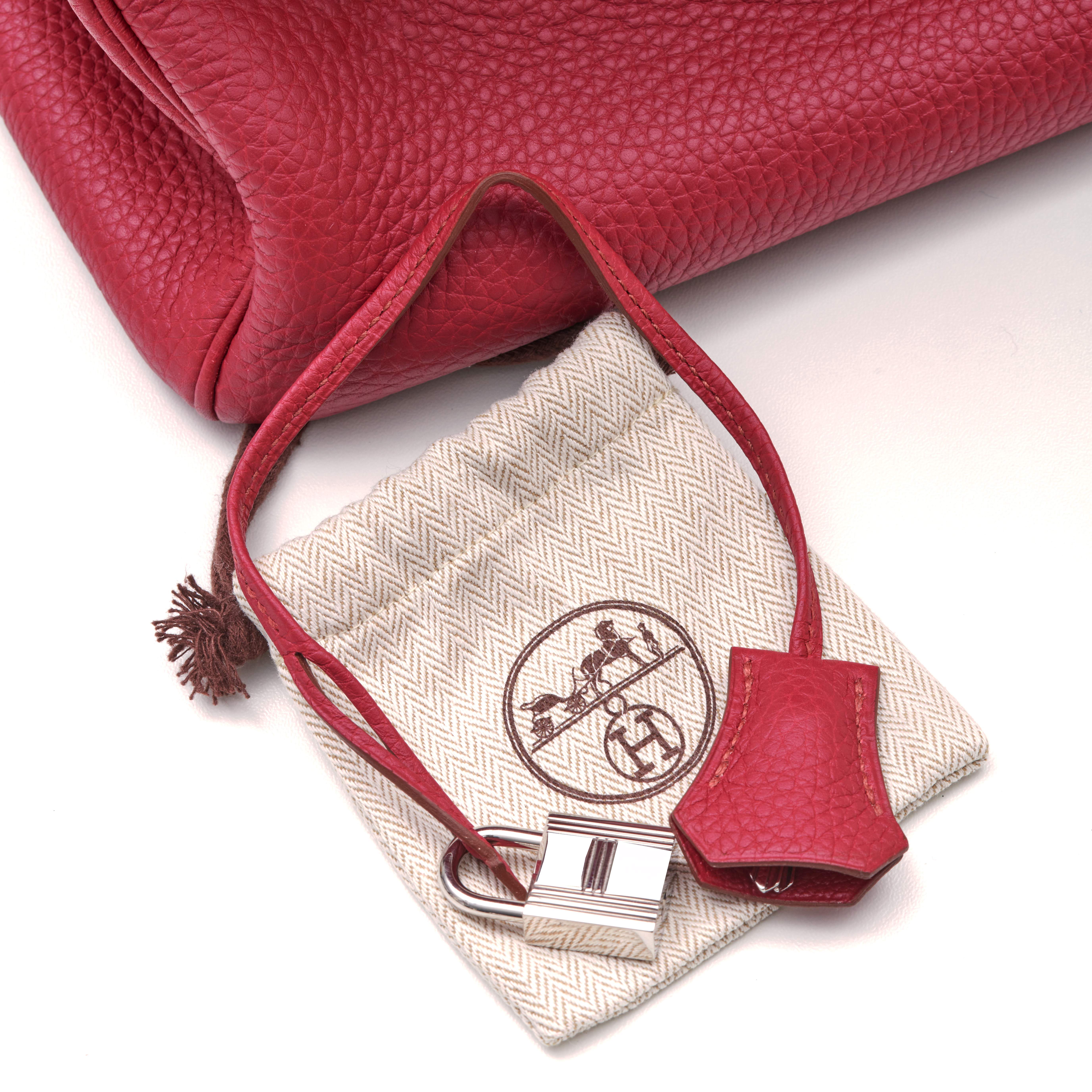 Framboise Birkin 35cm in Clemence Taurillion Leather with Palladium