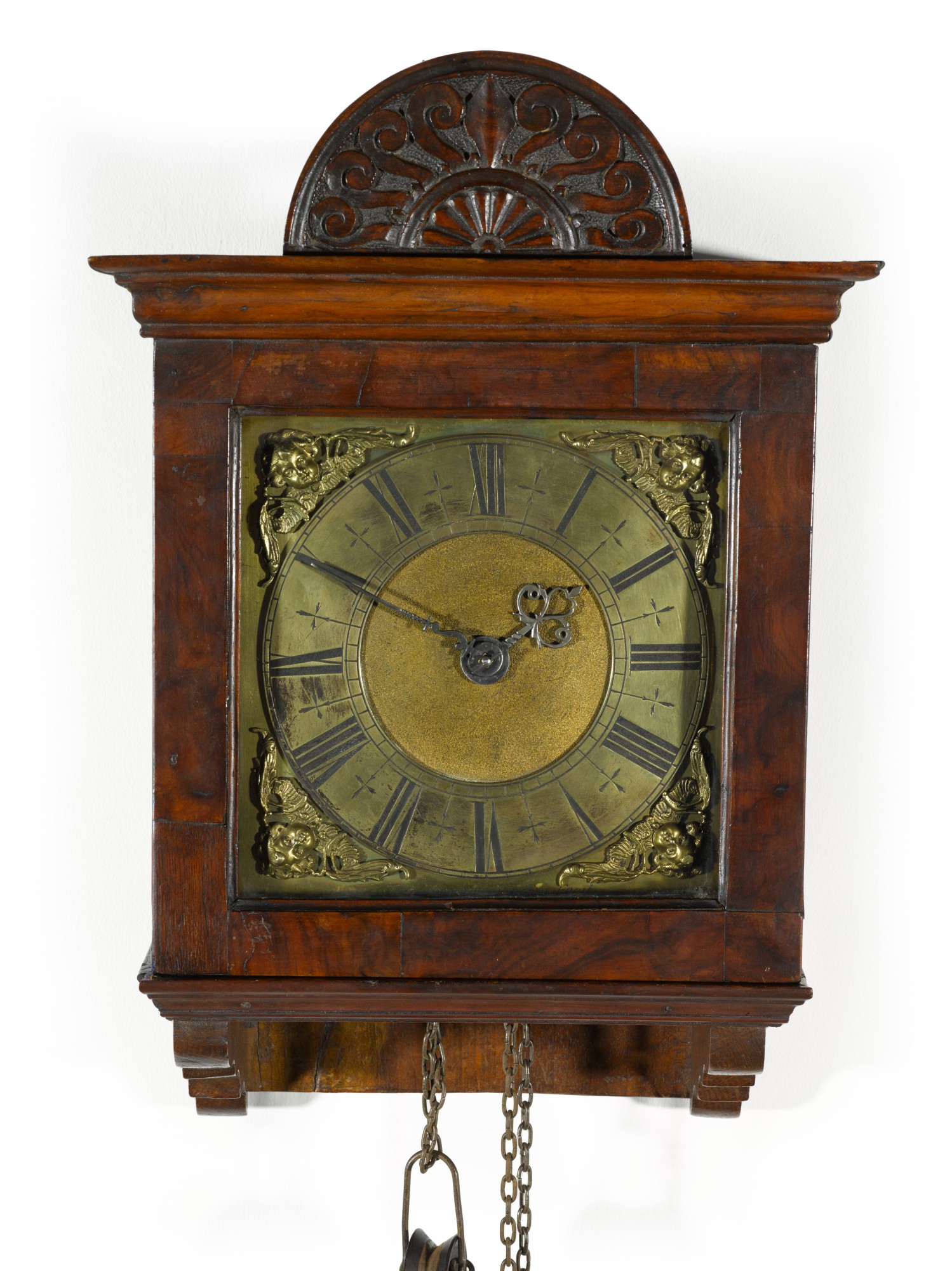 Thomas Tompion A small walnut 30hour wall clock, London, circa 1700