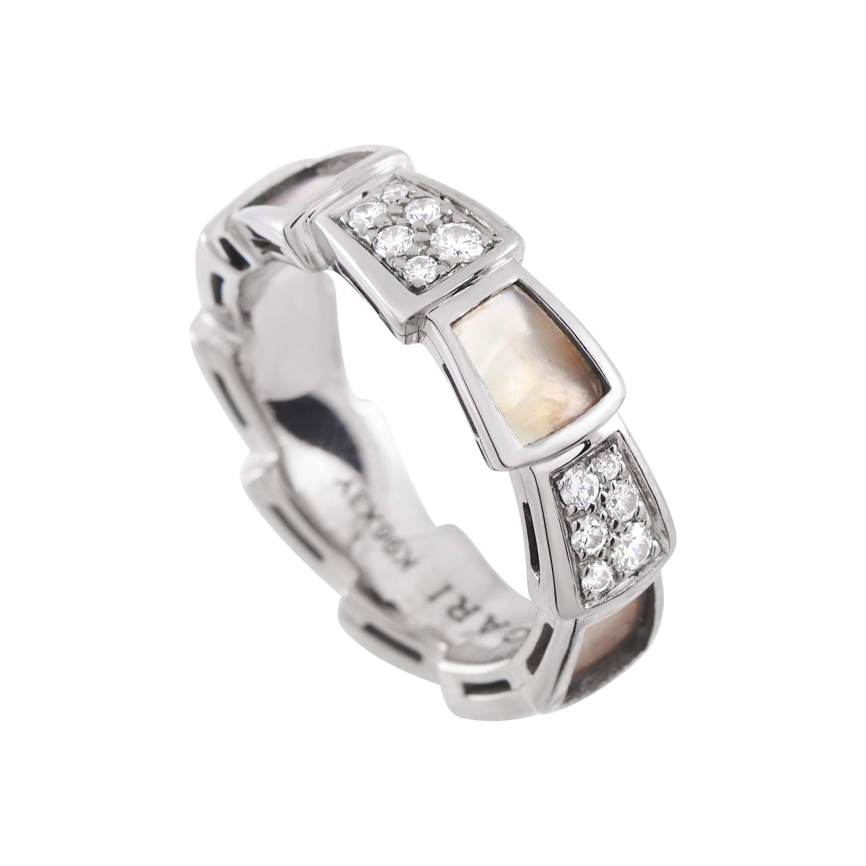【最終値下げ】BVLGARI リングSerpenti Viper 【証明書付き】 White gold Serpenti Viper Ring with 1.89 ct Diamonds | Bvlgari