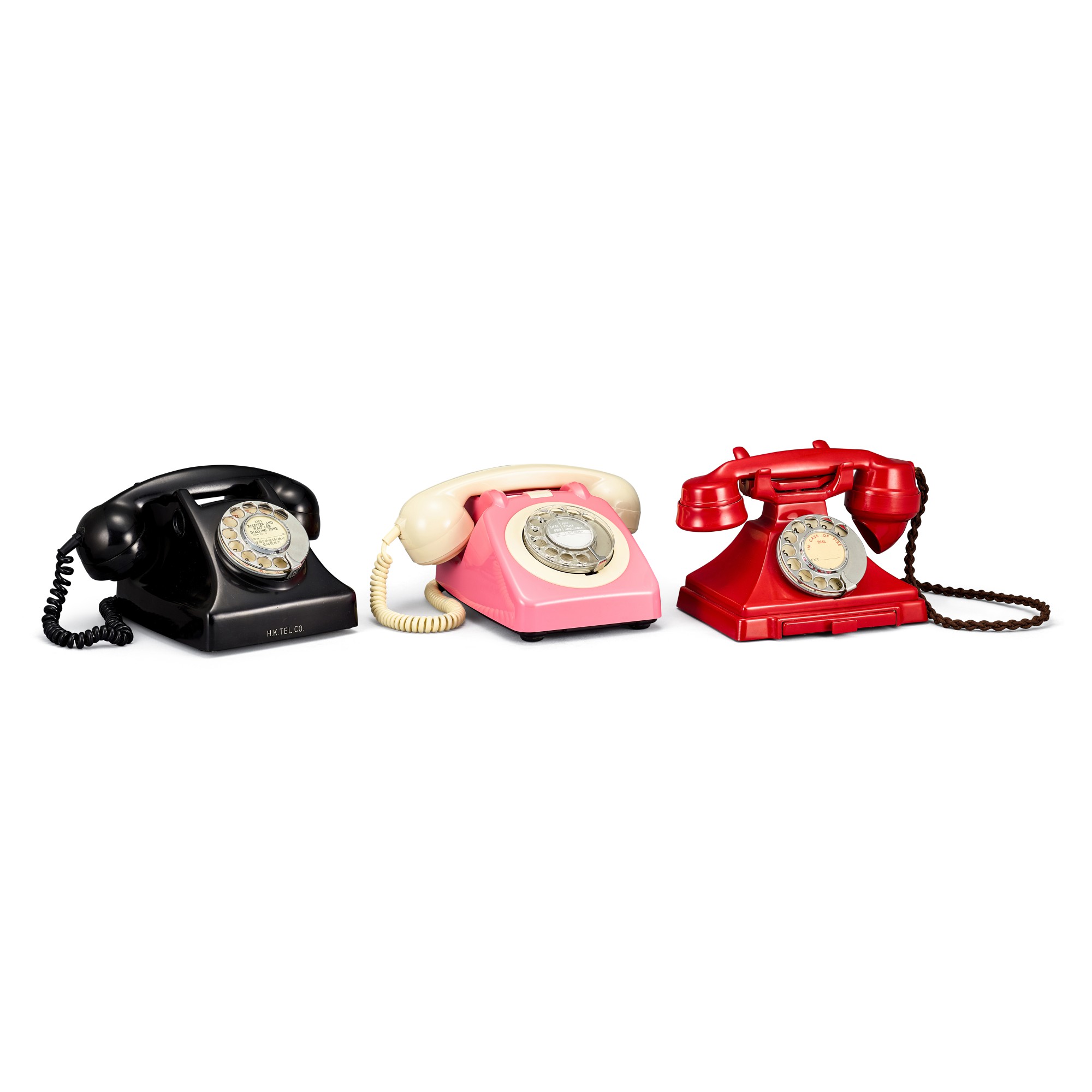 Three old Hong Kong landline telephones 古老電話一組三件 Eclectic 2021
