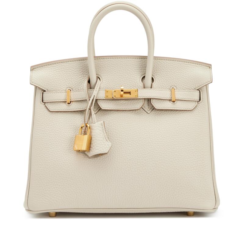 半額以下！HERMES ゴールド ホワイト　カドリージュ 2025年 Hermès Craie Togo Birkin 25 Gold Hardware, 2025 Available For