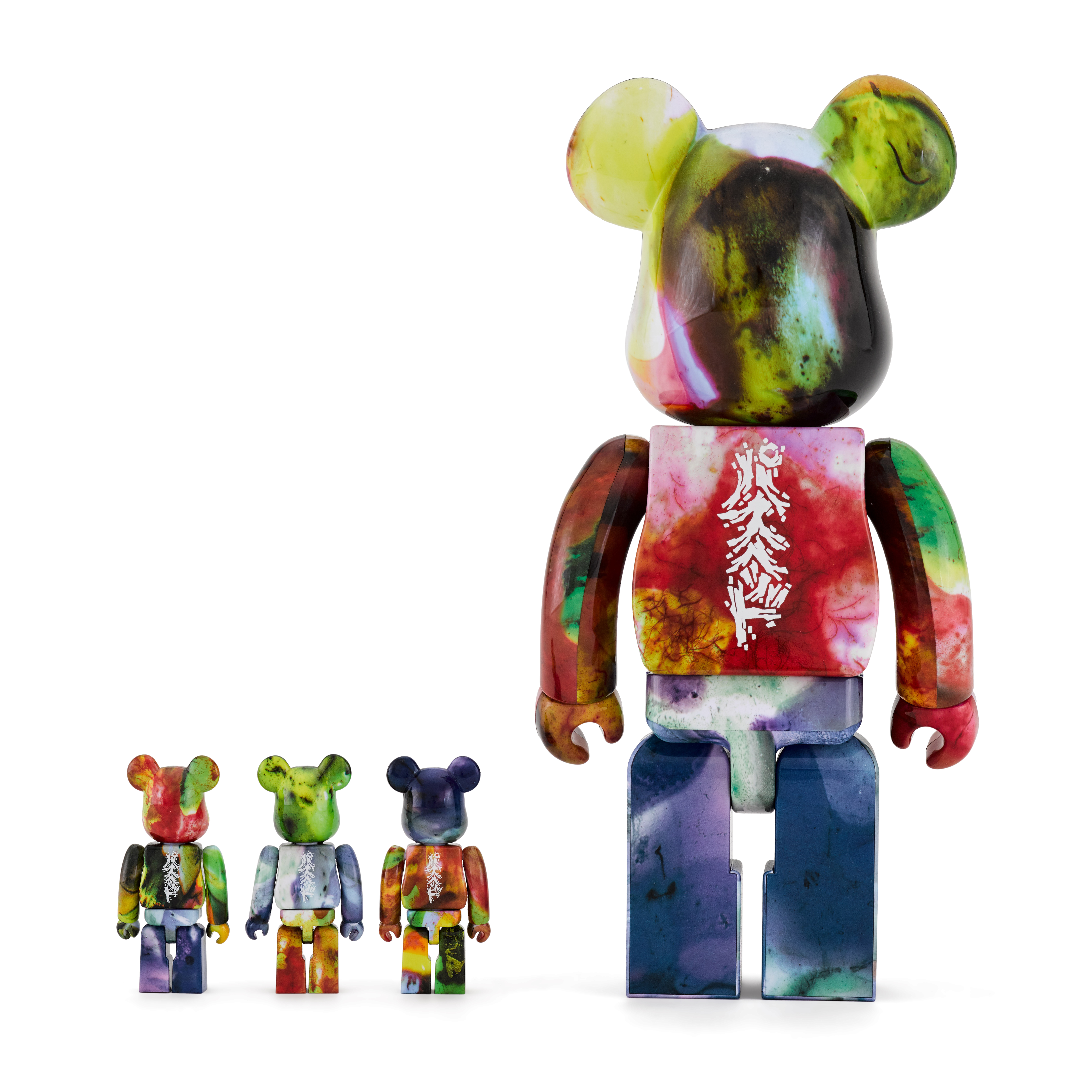 Medicom Toy BEARBRICK Pushead 4-Piece Set 100% And 400