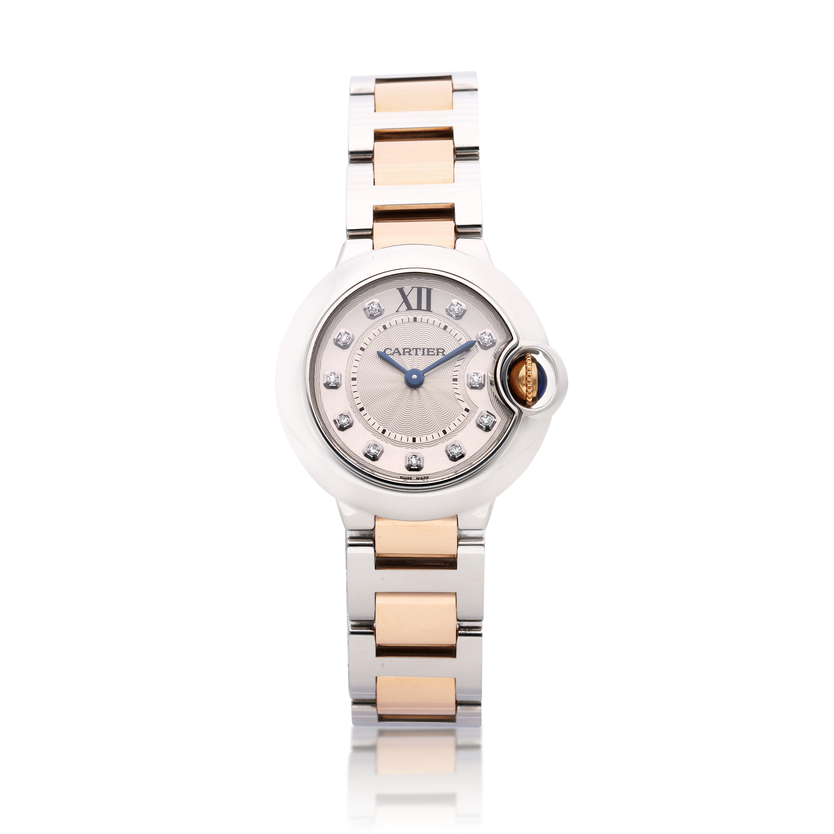 Cartier Ballon Bleu Reference WE902030, A Rose Gold And Stainless
