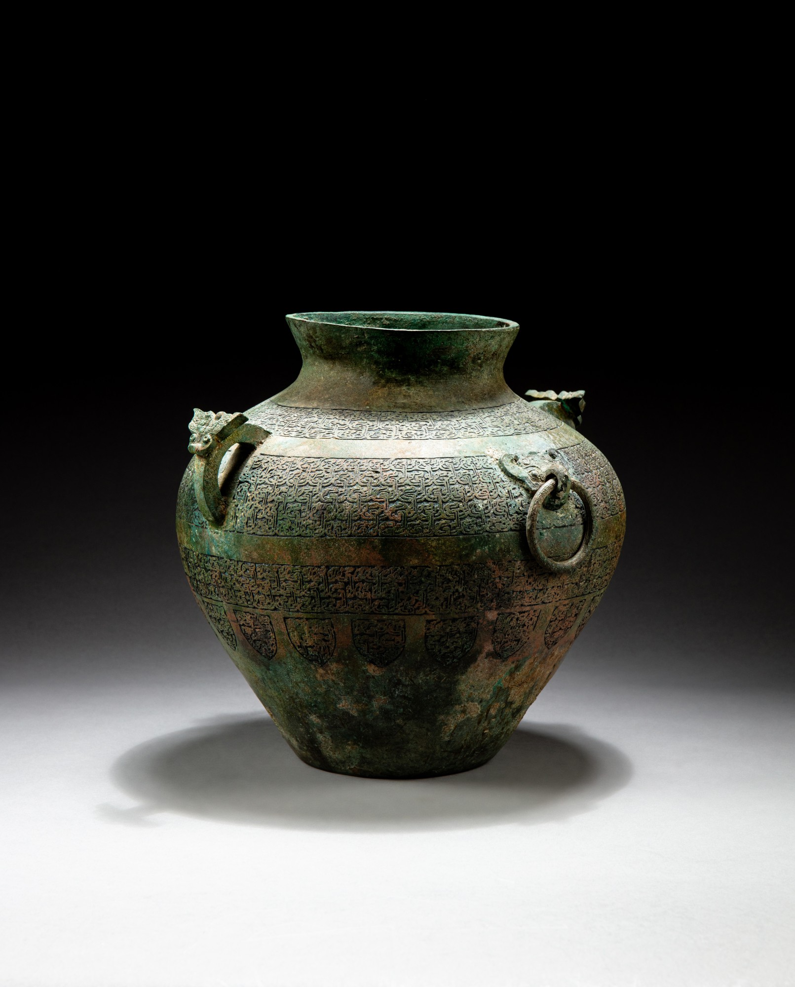 An archaic bronze wine vessel, lei Eastern Zhou dynasty, Spring and ...