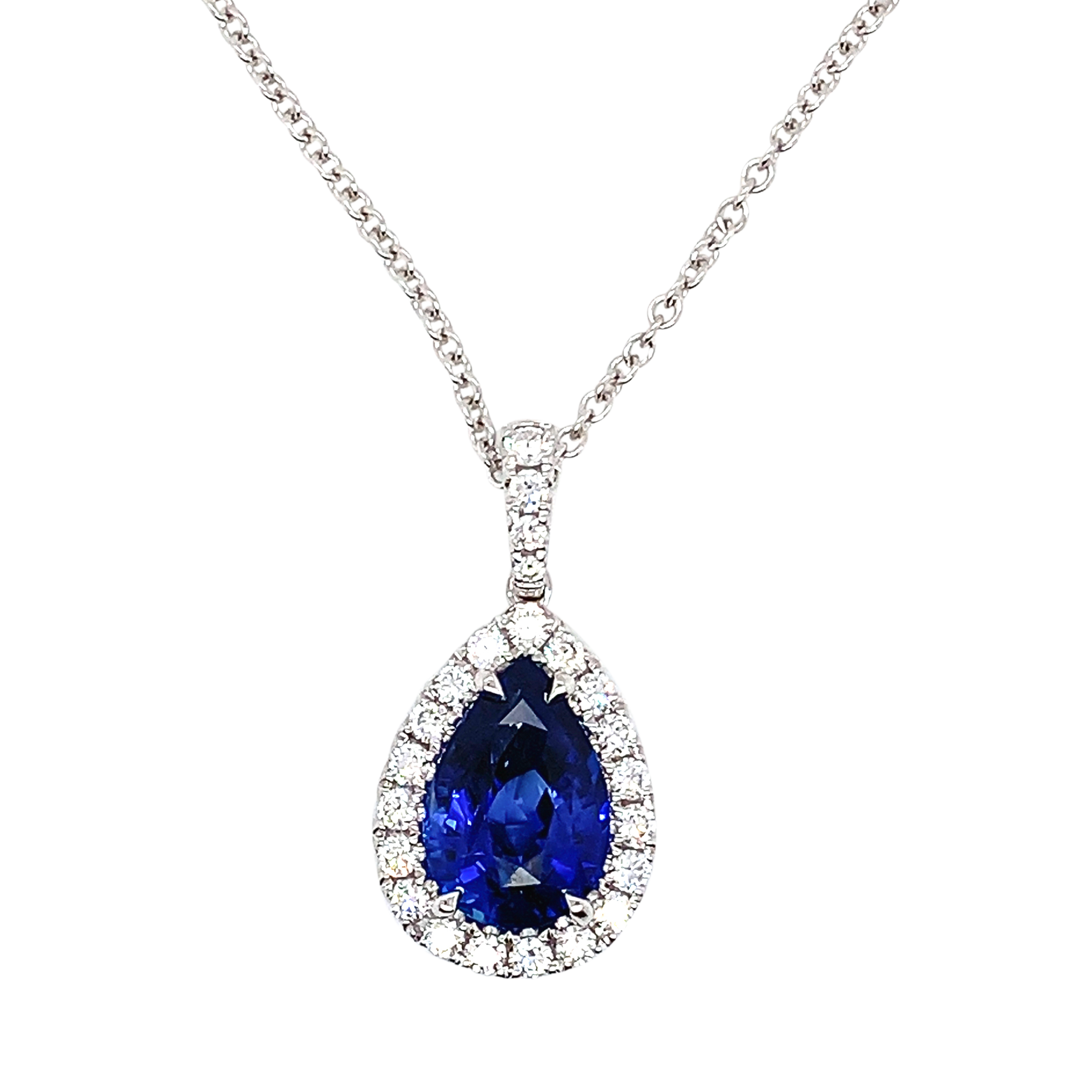 White Gold, Sapphire And Diamond 