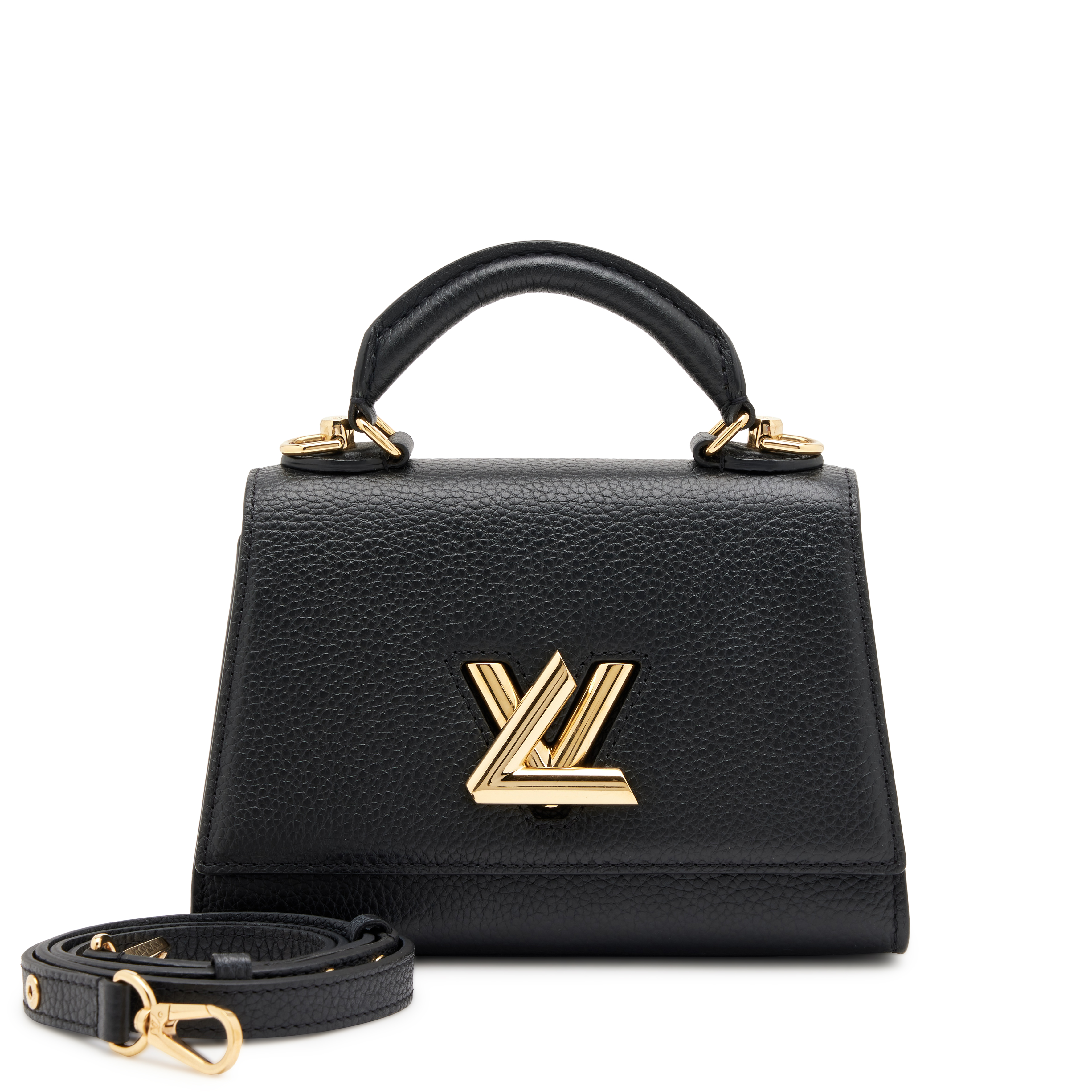 Louis Vuitton Black Taurillon Twist One Handle BB Bag Gold