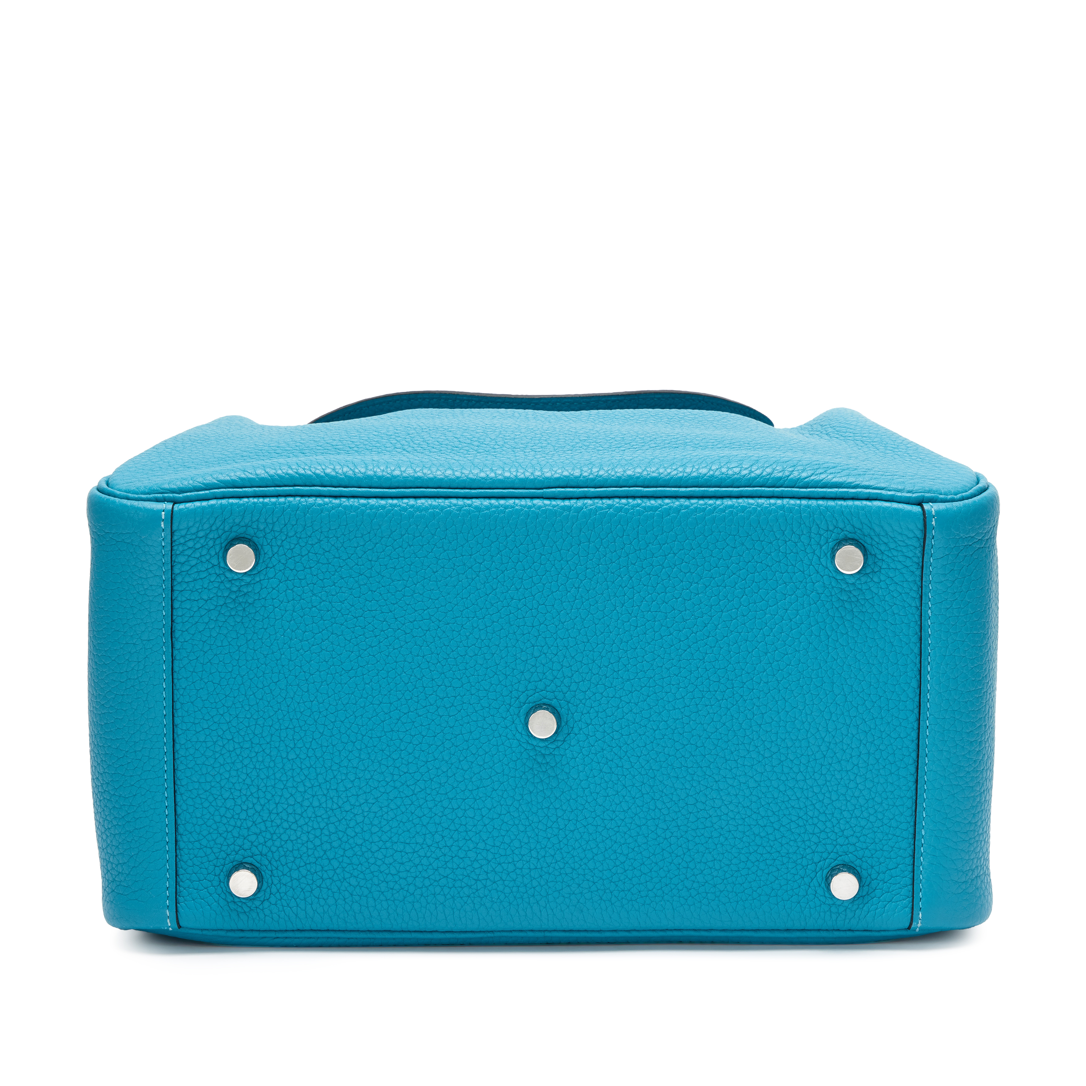 Hermès Blue Izmir Clemence Lindy 30 Palladium Hardware, 2014