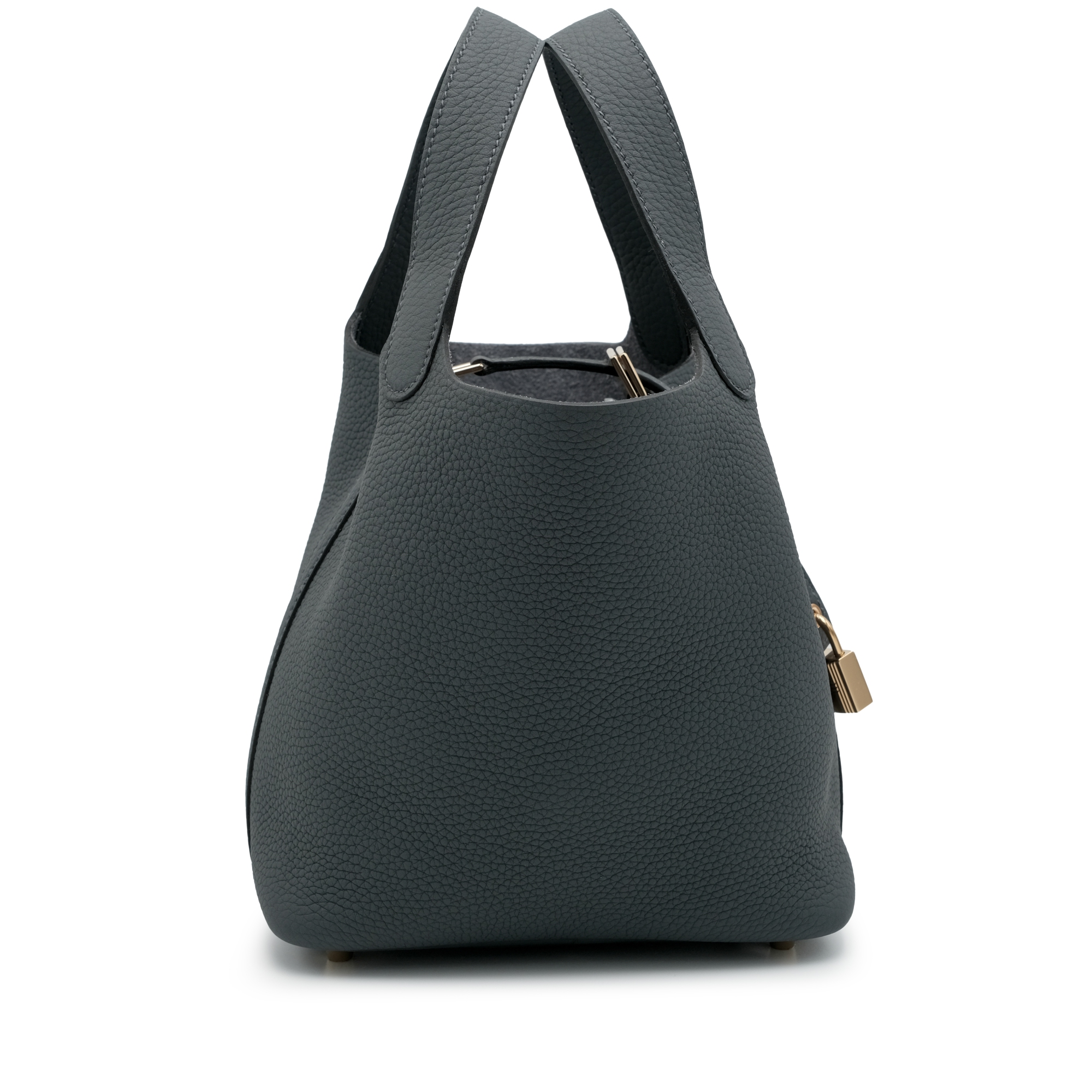 【HERMES】ピコタン Picotin Lock 18 Bag Permabrass Gris Misty Hermès Gris Misty Clemence Picotin Lock 18 Permabrass