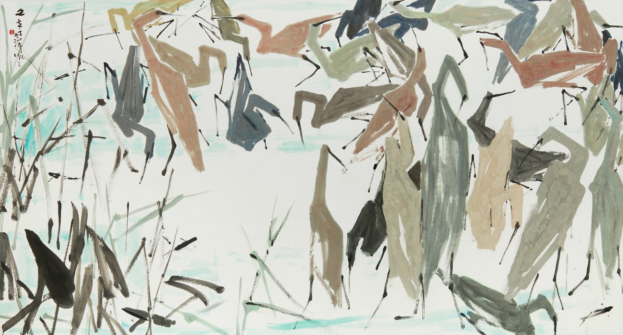 Chen Wen Hsi 陳文希 Egrets 鷺鷥 Modern Evening Auction Sotheby's