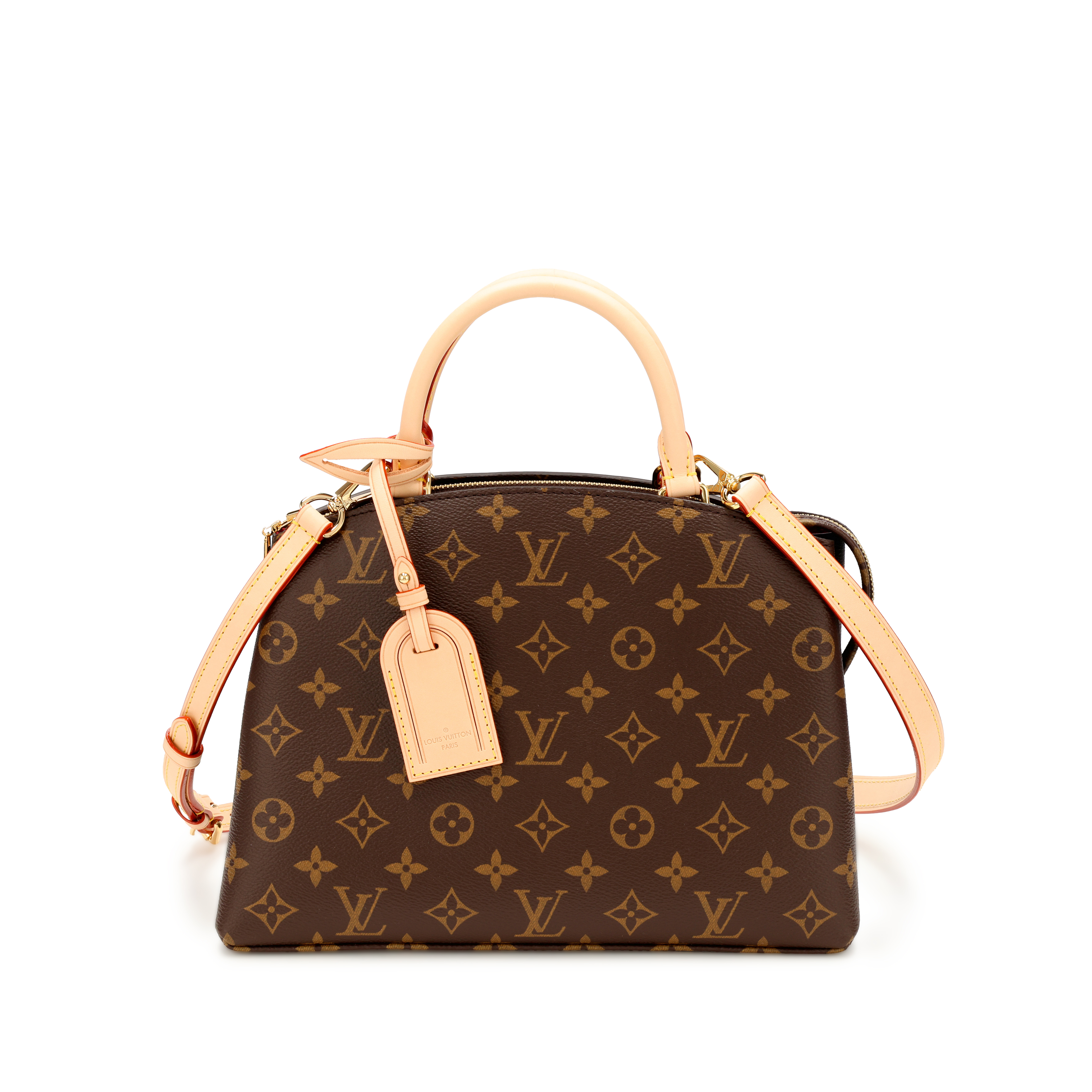 Louis Vuitton Ebene Monogram Coated Canvas Petit Palais Gold