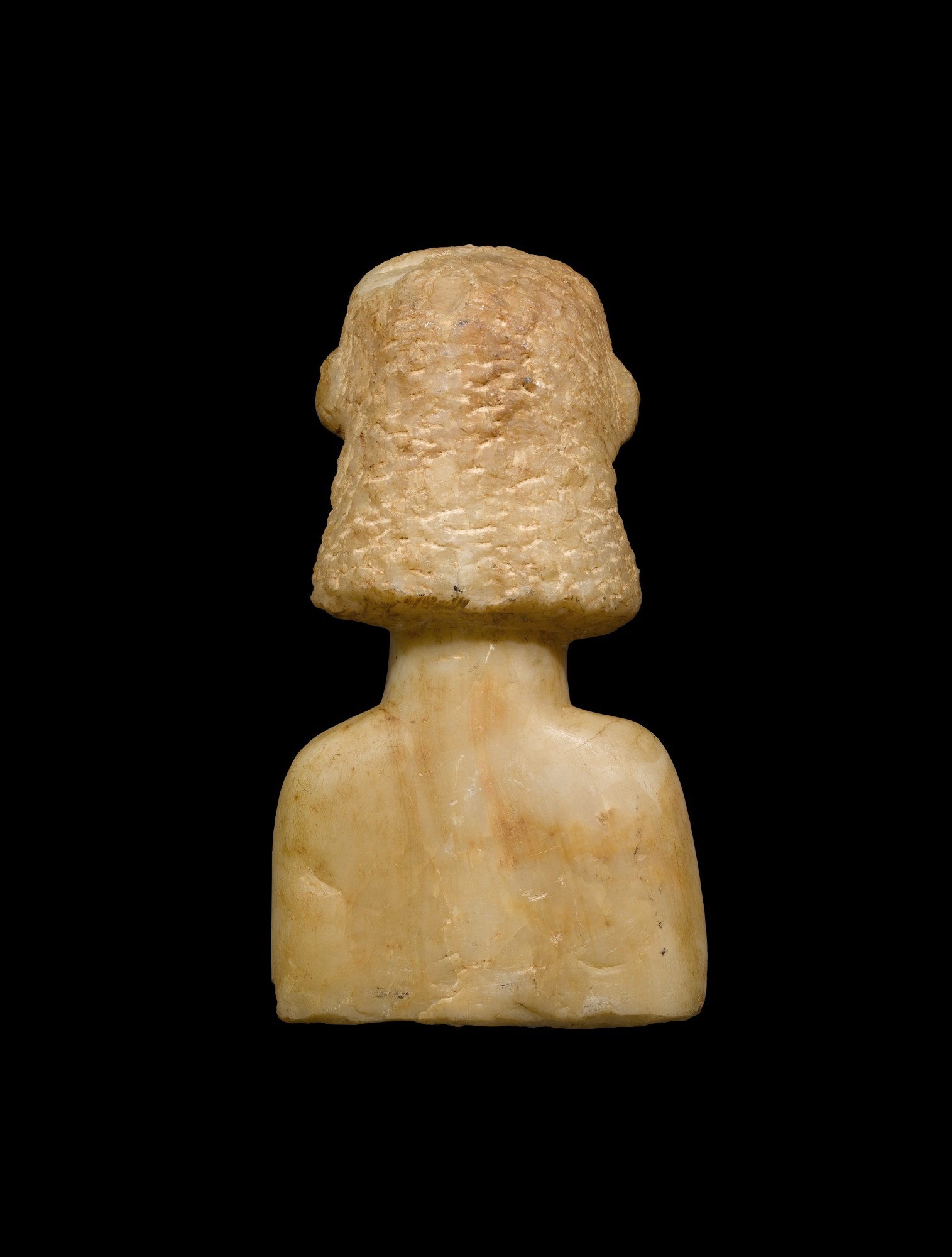 A South Arabian Alabaster Bust of a Woman, Qataban, 3rd Century B.C