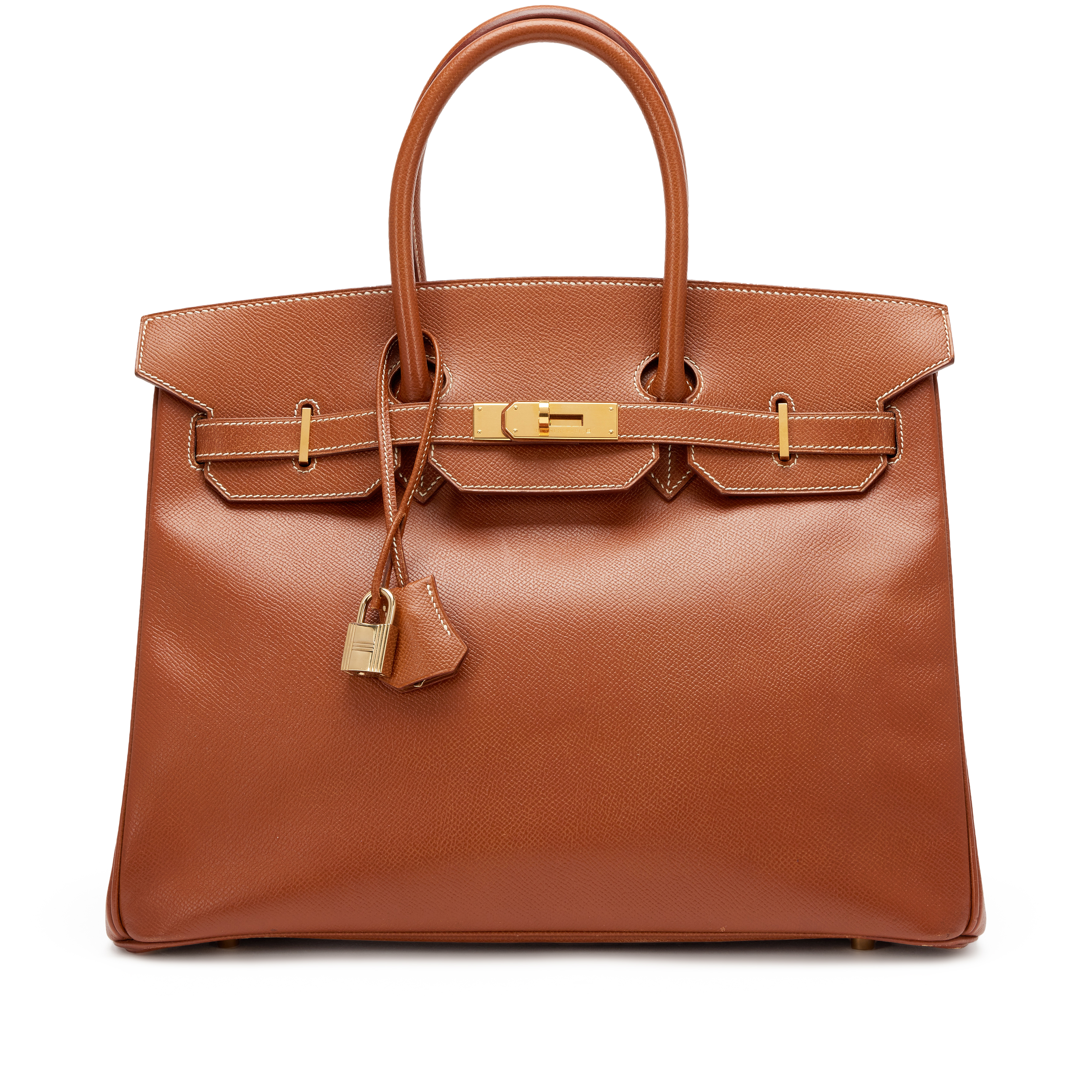 Hermès Vintage Gold Courchevel Birkin 35 Gold Hardware, 1998