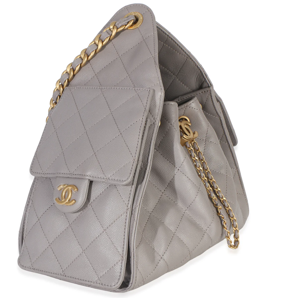 Chanel grey Quilted Caviar Leather Backpack CHANEL Urban Spirit Quilted Leather Backpack Bag Smokey Grey main image 2