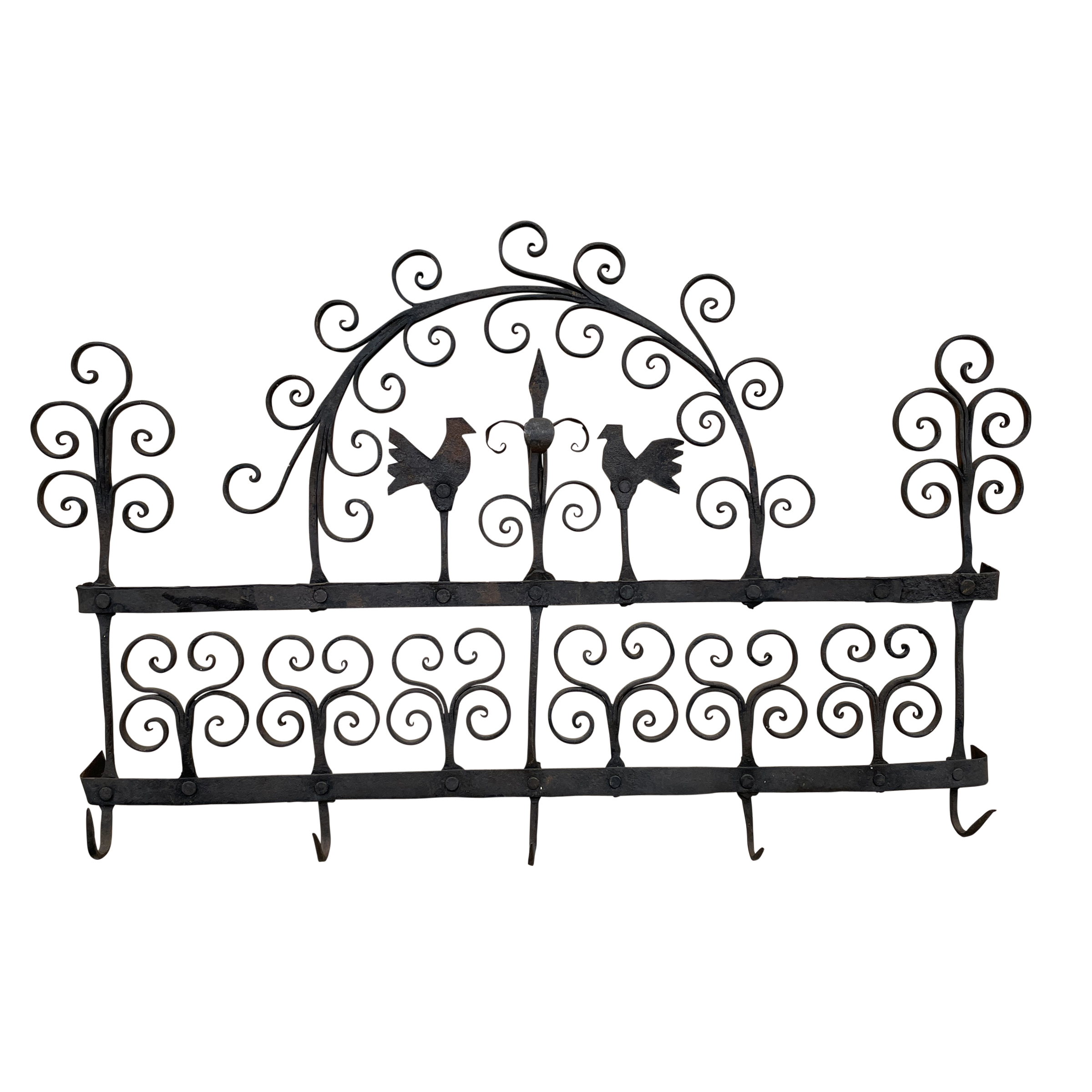 Antique French Provincial Wrought Iron Kitchen Rack Available For