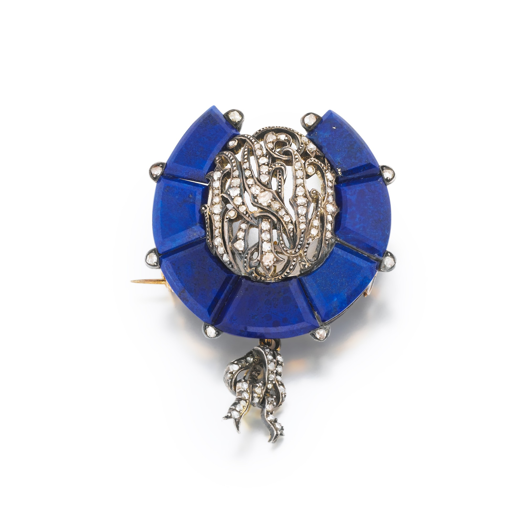 Broche Pendentif Vintage Or Et Lapis Lazuli - Parfait état Ancien - Bijou Rare Numéro 5475