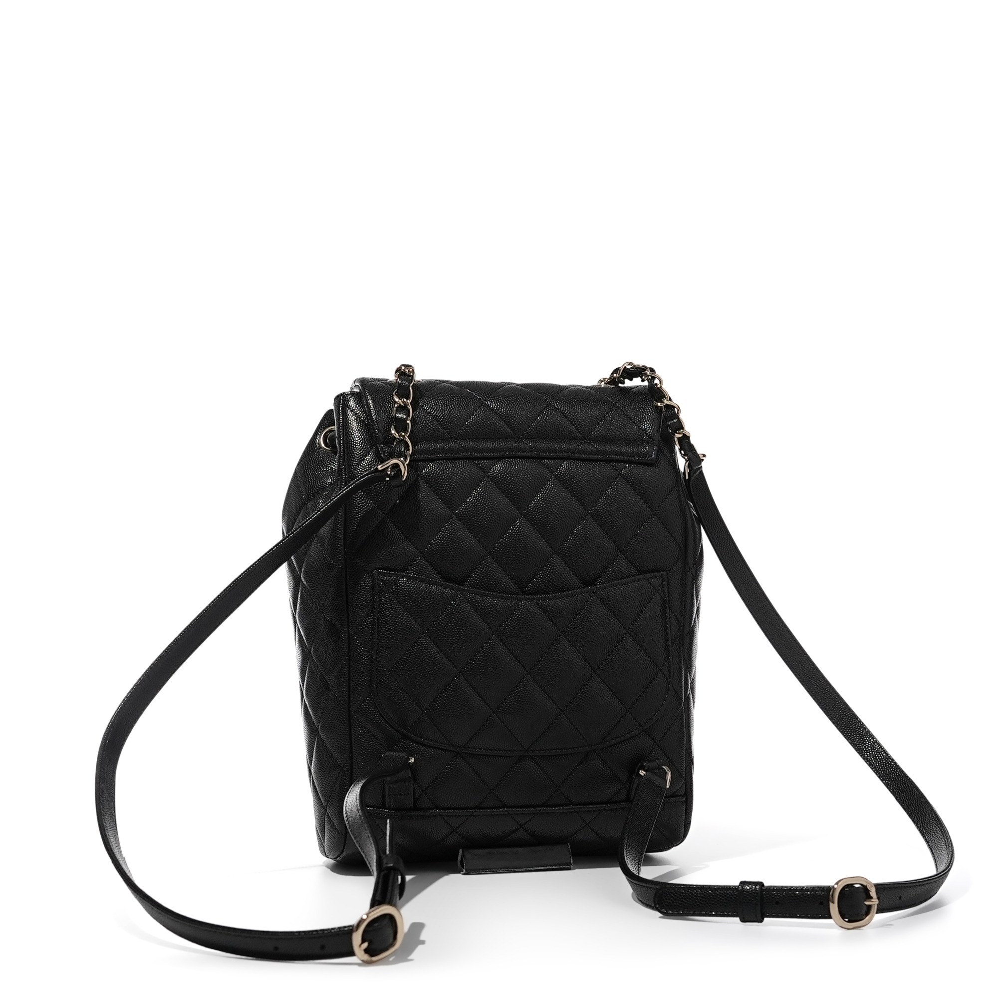 Chanel Black Quilted Caviar Urban Spirit Backpack Pale Gold  display picture 2