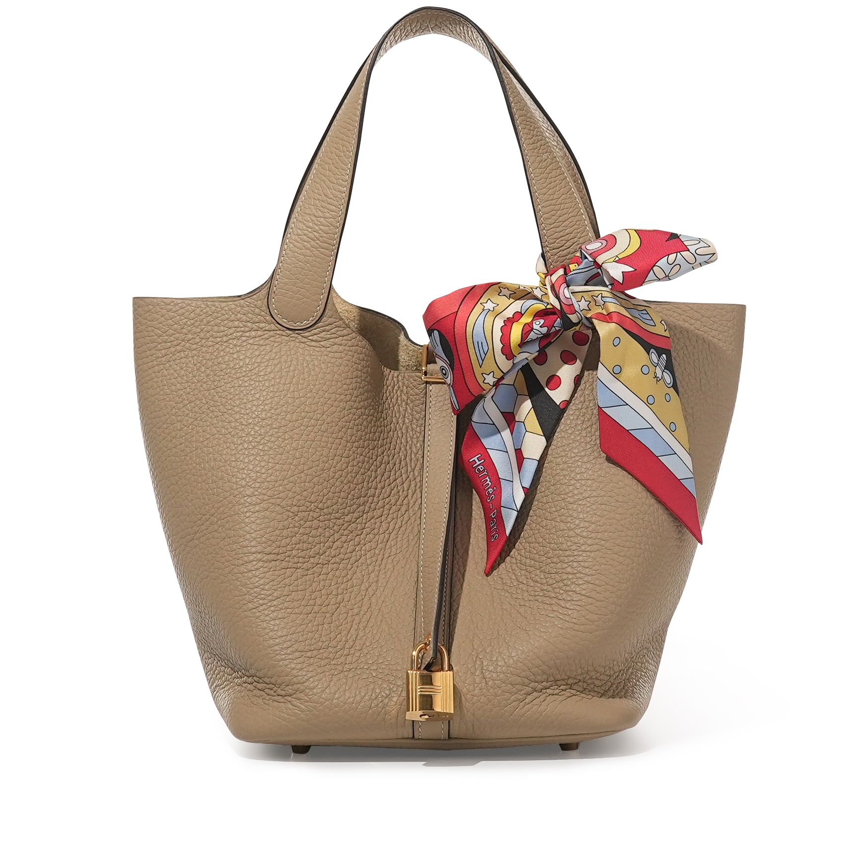 トートバッグ Hermes Picotin Lock 22 Bag Clemence & Gold Hermès Picotin 22 Taurillon Clemence Gold | SACLÀB
