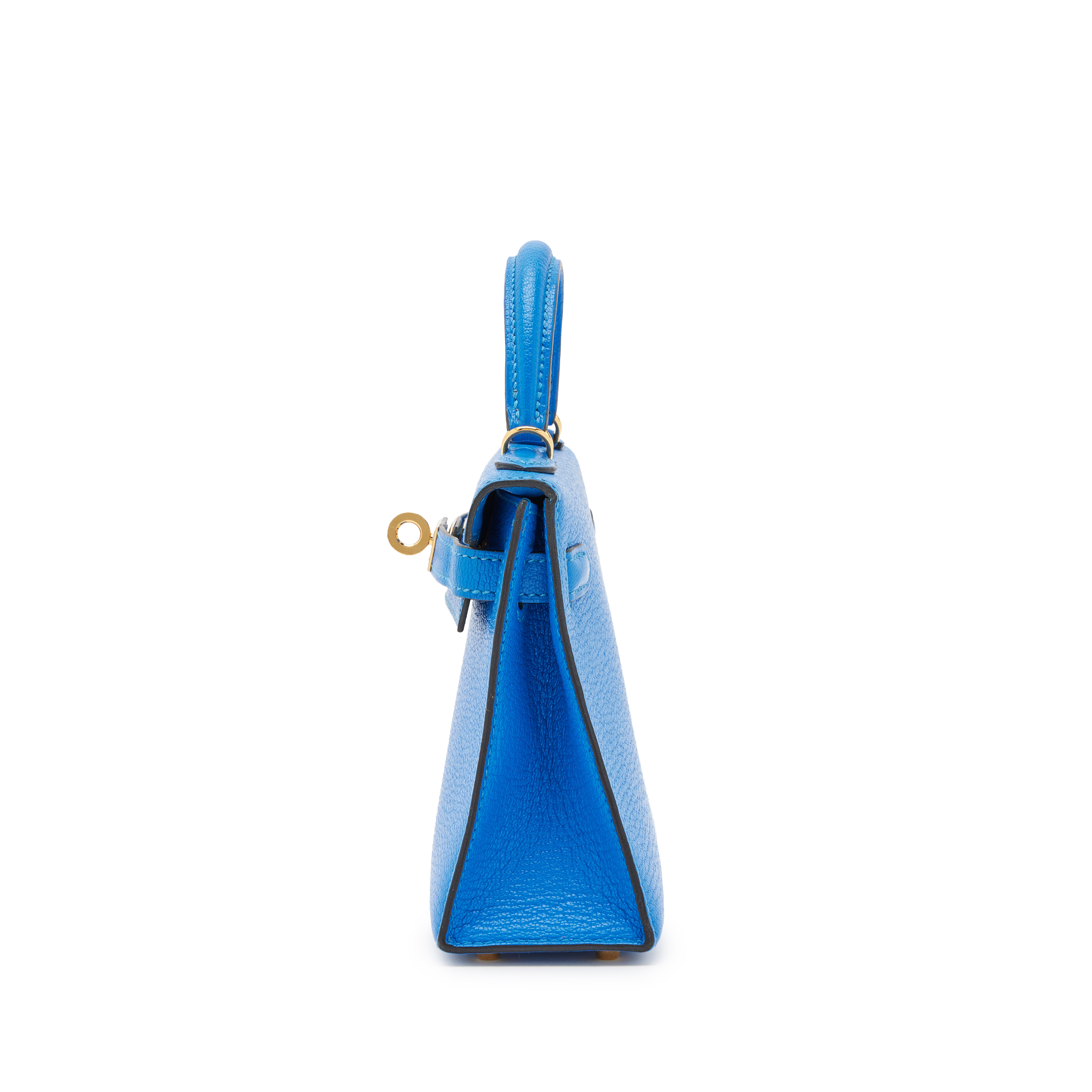 Hermès Bleu Hydra Hydra Chèvre Mysore Mini Kelly II Gold Hardware, 2017 - Image 4