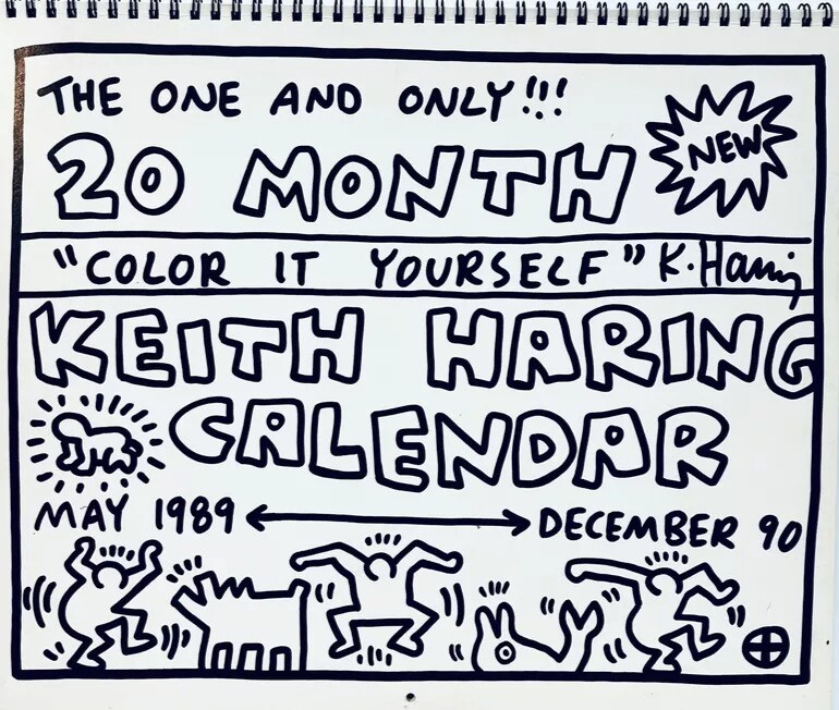 Keith Haring Vintage Haring Pop Shop Calendar Available For