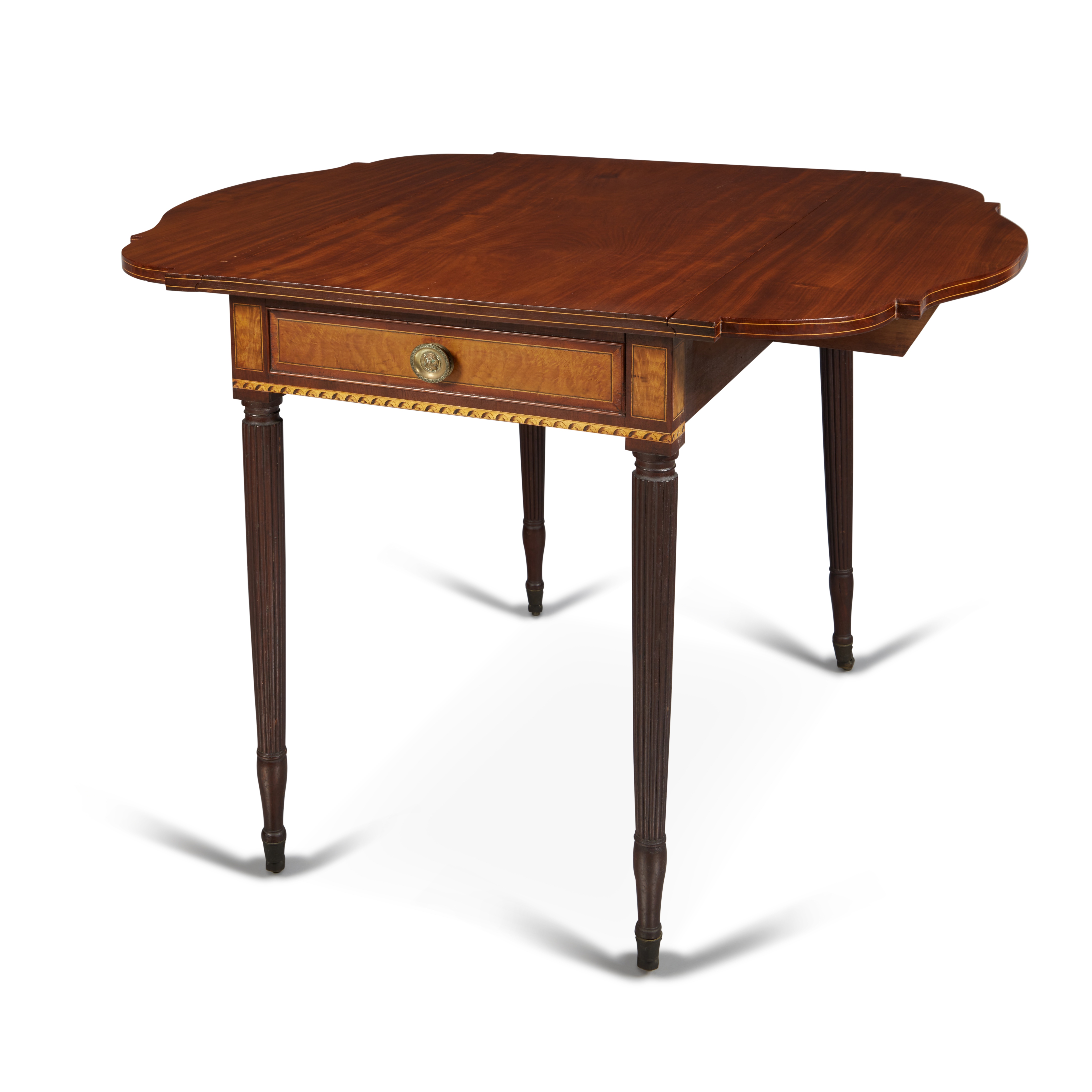 Fine Classical Inlaid and Figured Mahogany Pembroke Table, School of