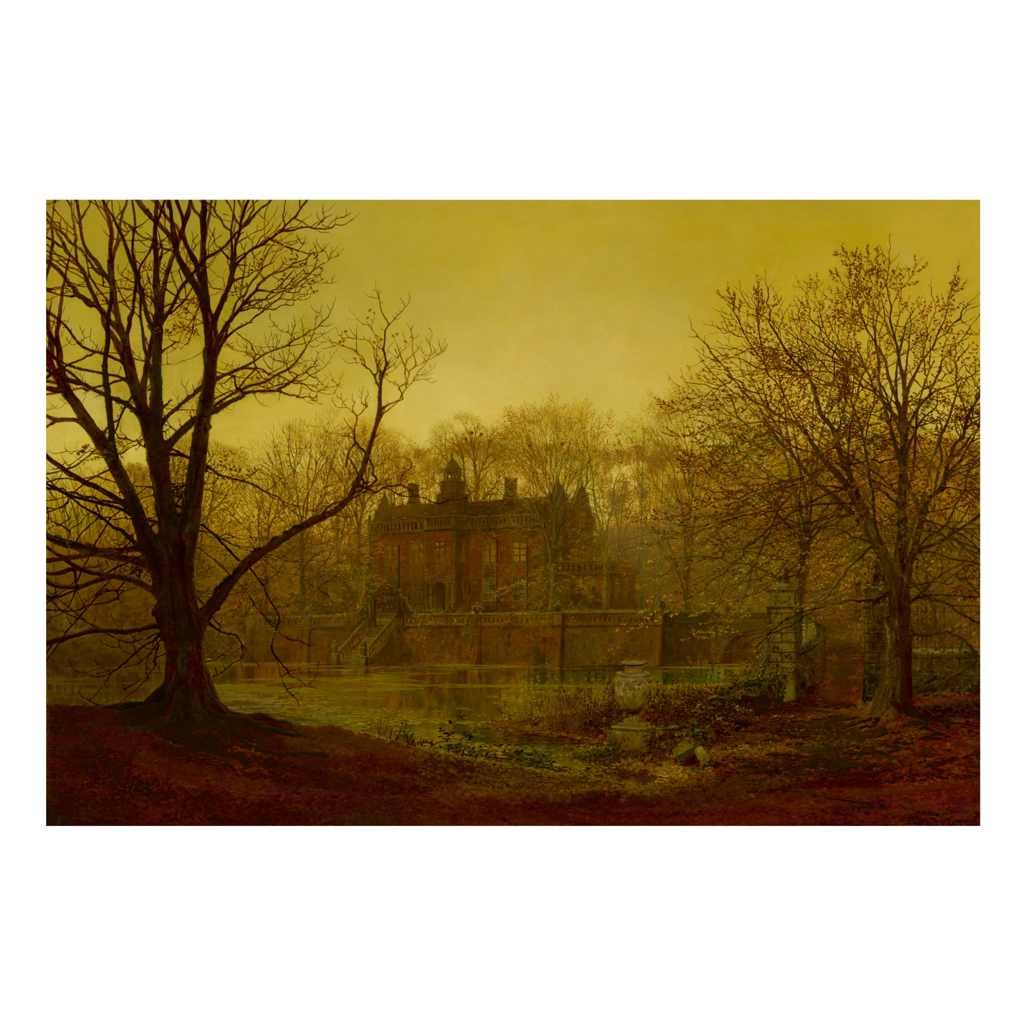 JOHN ATKINSON GRIMSHAW A YORKSHIRE HOME 19th Century European Art