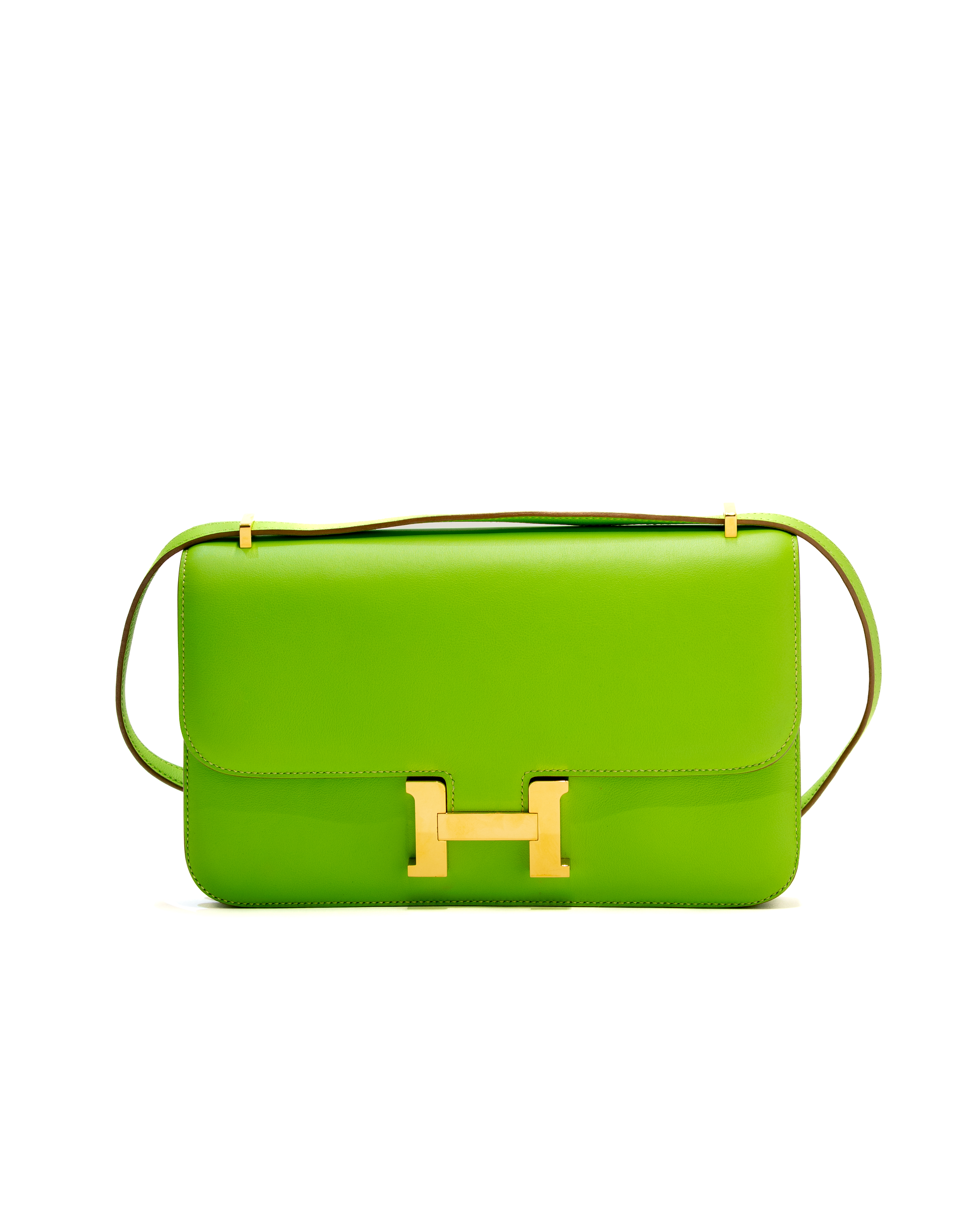 Hermès Apple Green Swift Constance Elan Gold Hardware, 2019