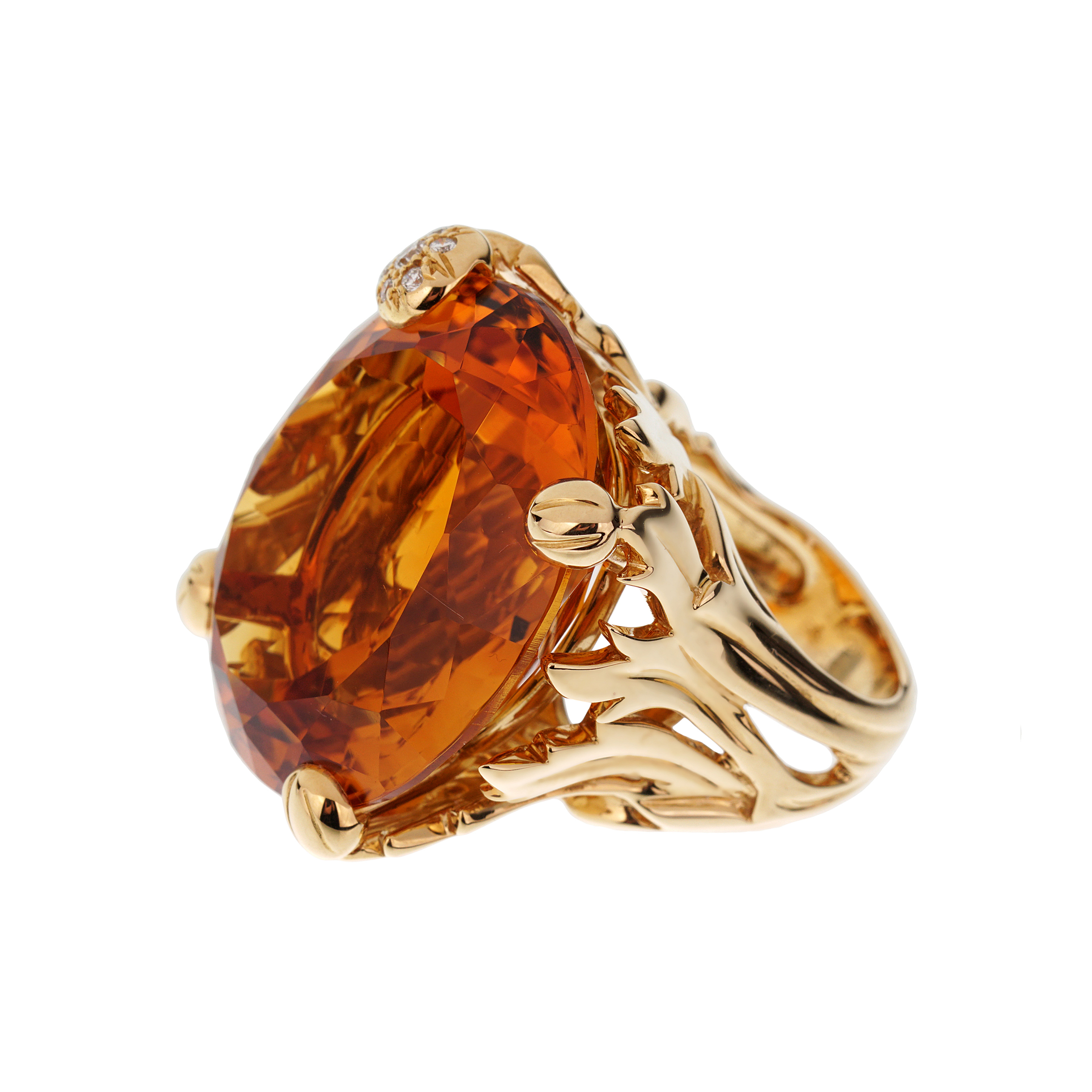 Christian Dior Gold, Citrine And Diamond Ring Available For