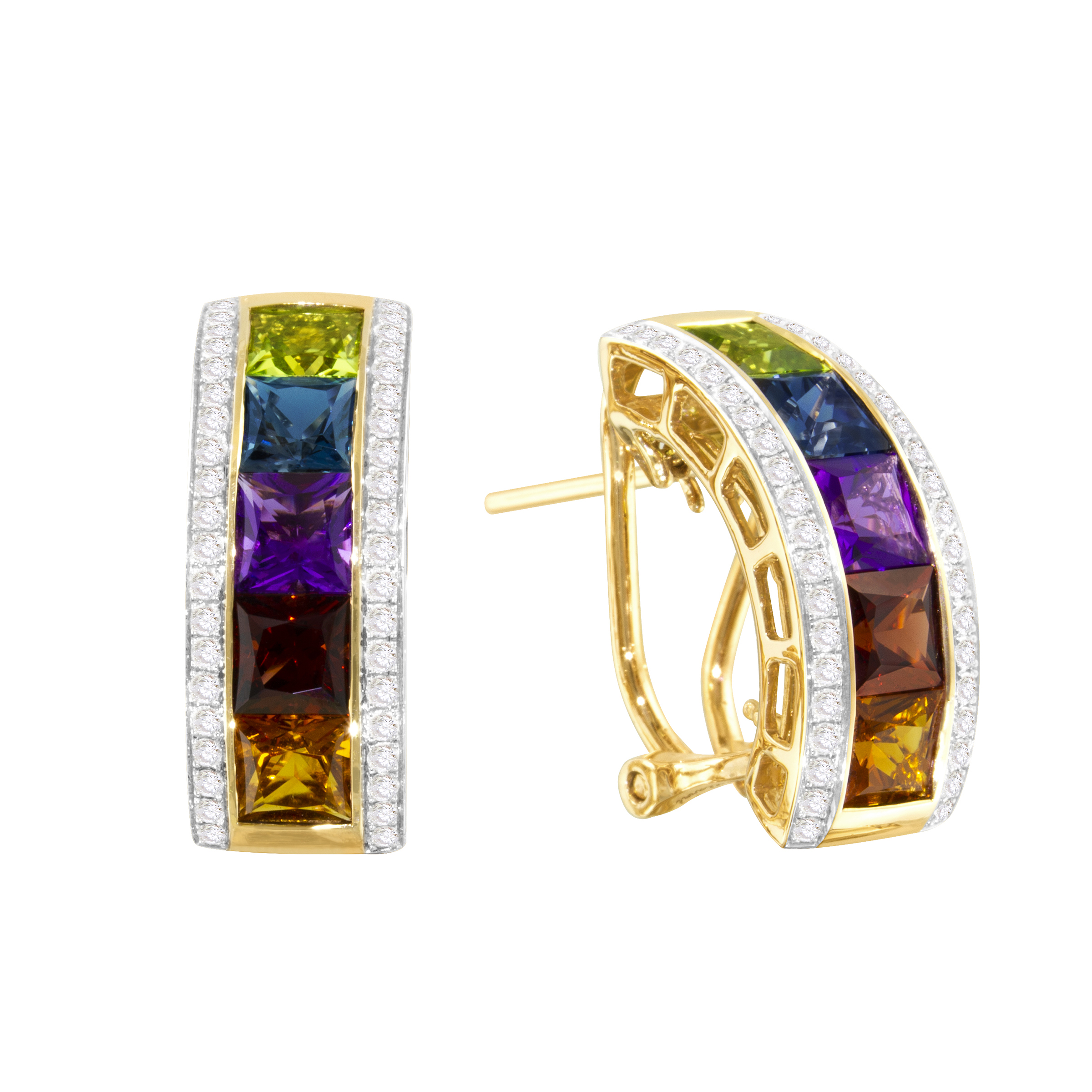 Bellarri Gold, Gemset And Diamond Eternal Love Earclips Available