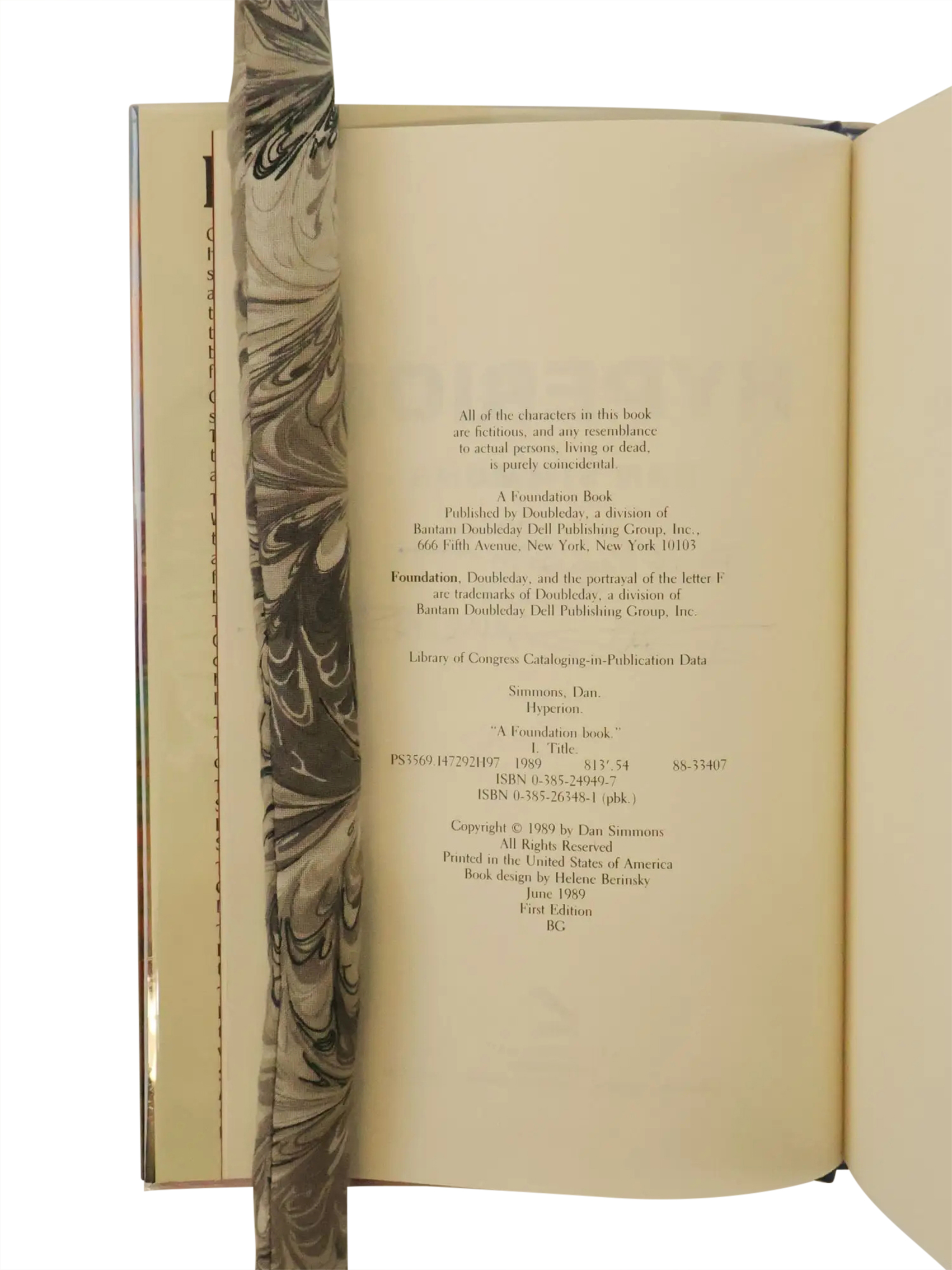 Dan Simmons Vintage Hyperion Dust Jacket Available For Immediate