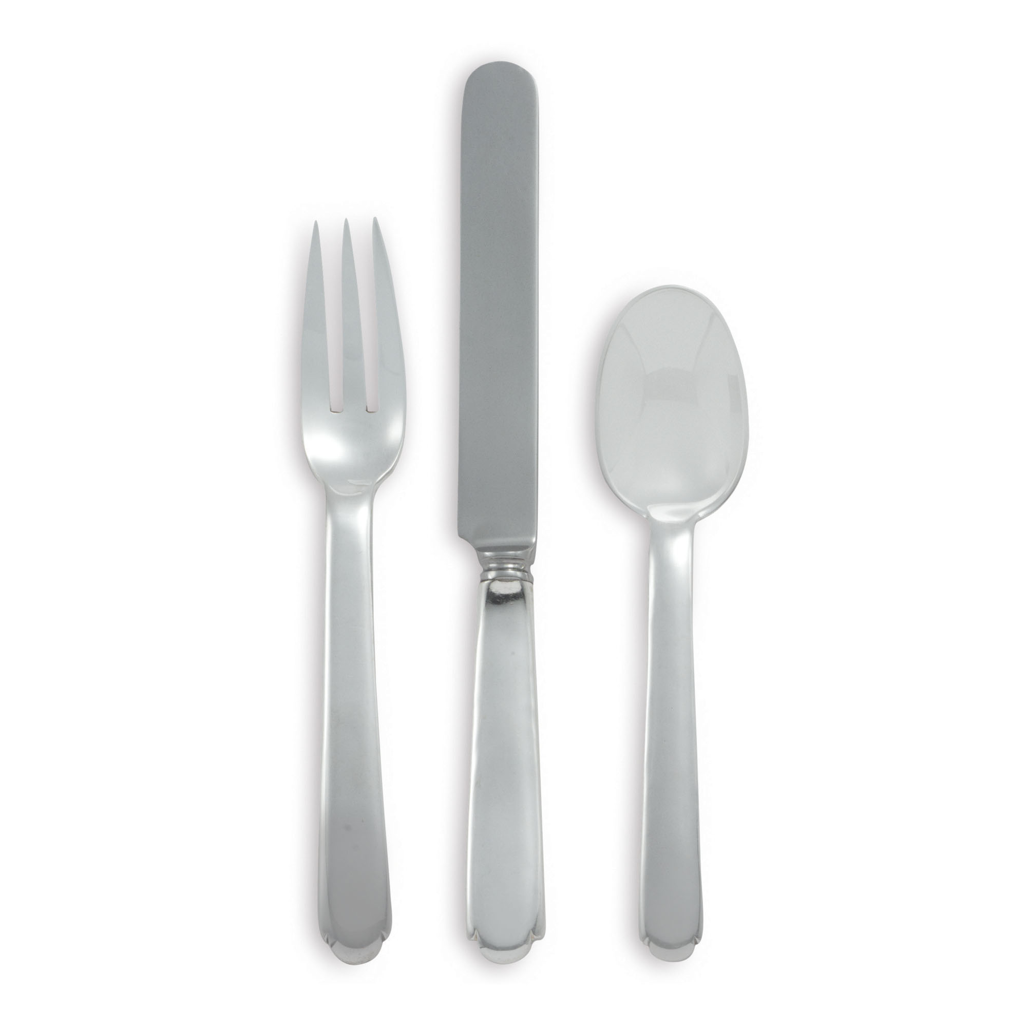 AN AMERICAN SILVER FLATWARE SERVICE, CARTIER, NEW YORK, 20TH CENTURY