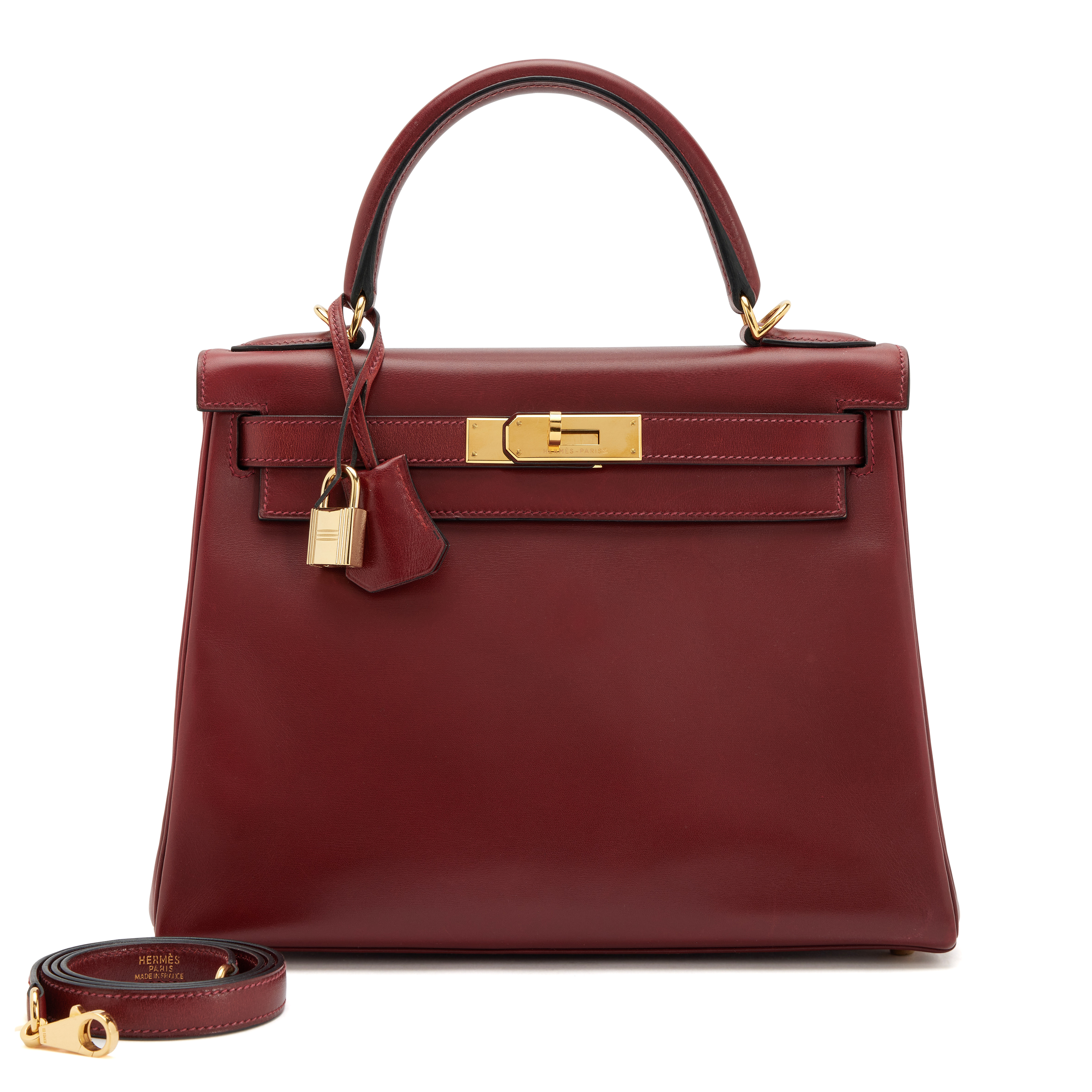 HERMES 空き箱　ケリー28 Hermès Vintage Rouge H Box Calf Retourne Kelly 28 Gold Hardware