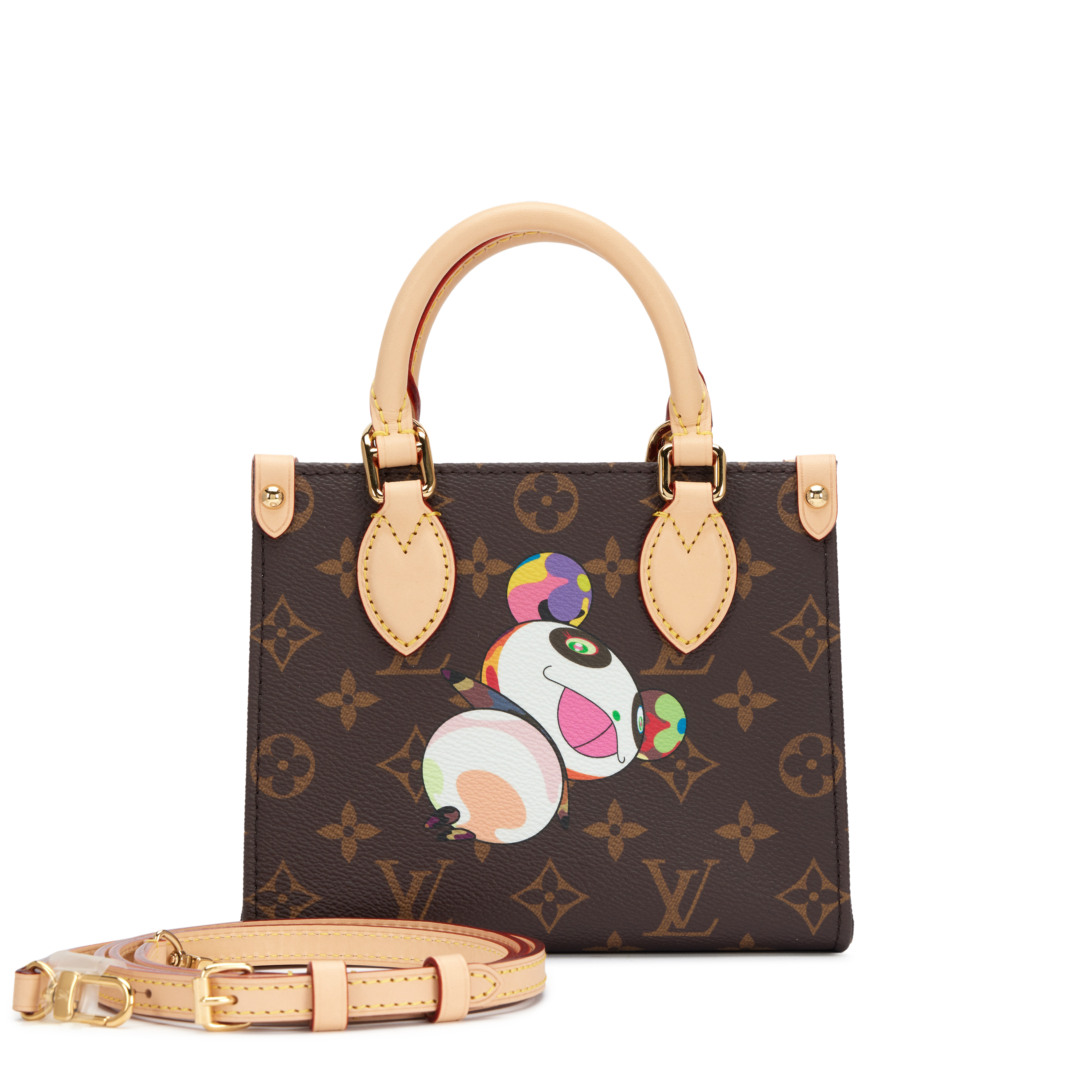 Louis Vuitton Murakami Brown Monogram Canvas Panda OnTheGo BB Gold