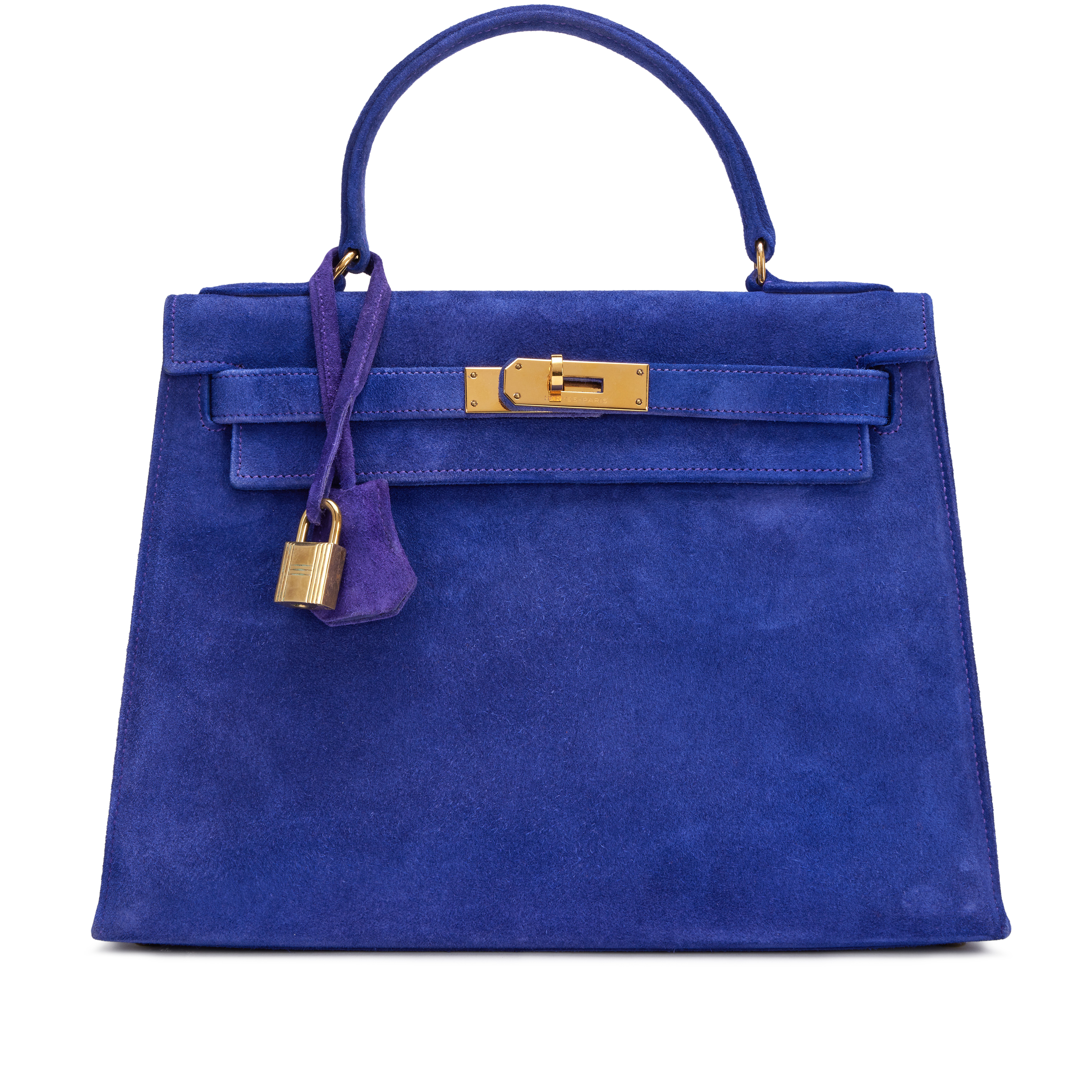 Hermès Vintage Vintage Purple Doblis Kelly 28 Gold Hardware