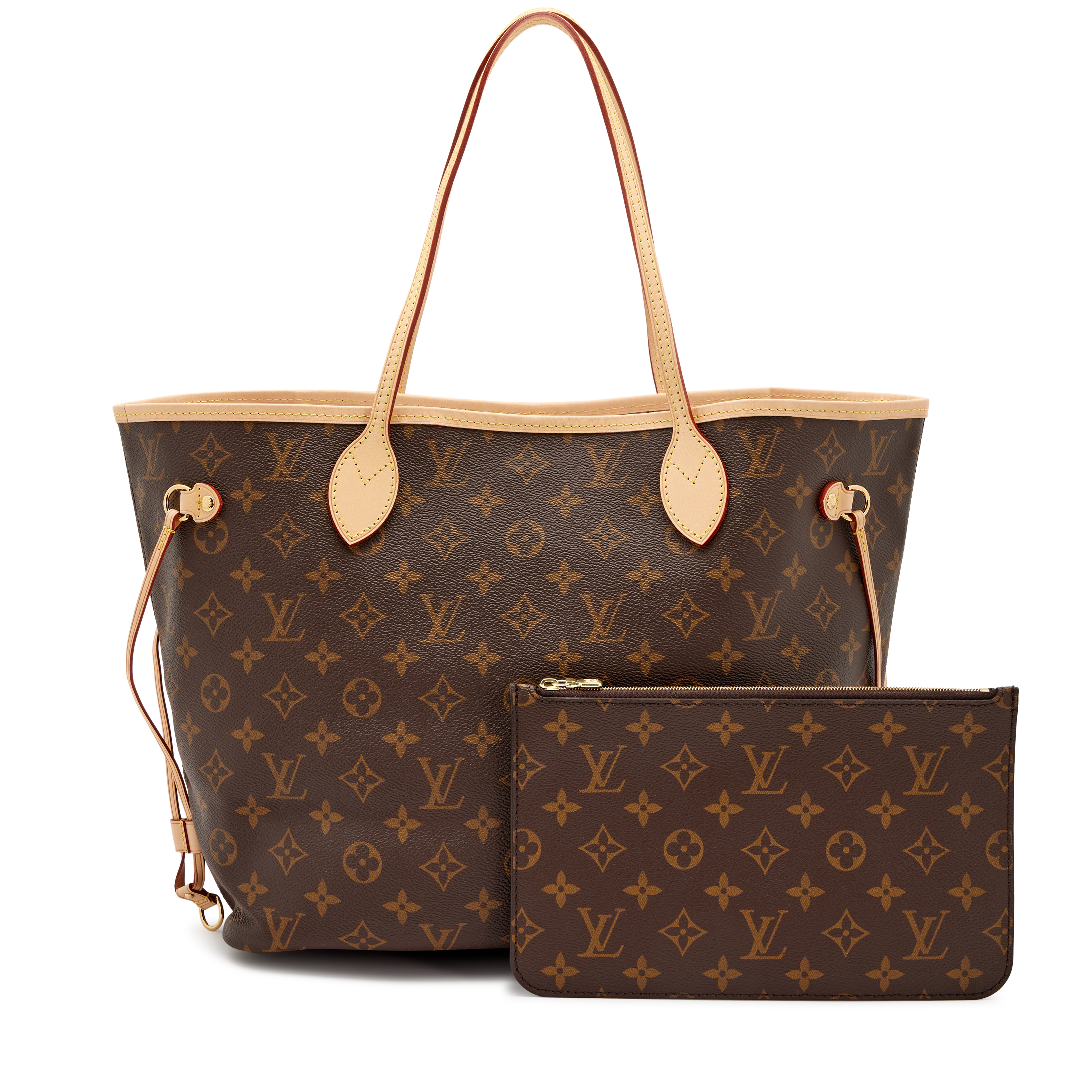 Louis Vuitton トートバッグ ブラウン Louis Vuitton Ebene Brown Monogram Coated Canvas Neverfull MM Gold