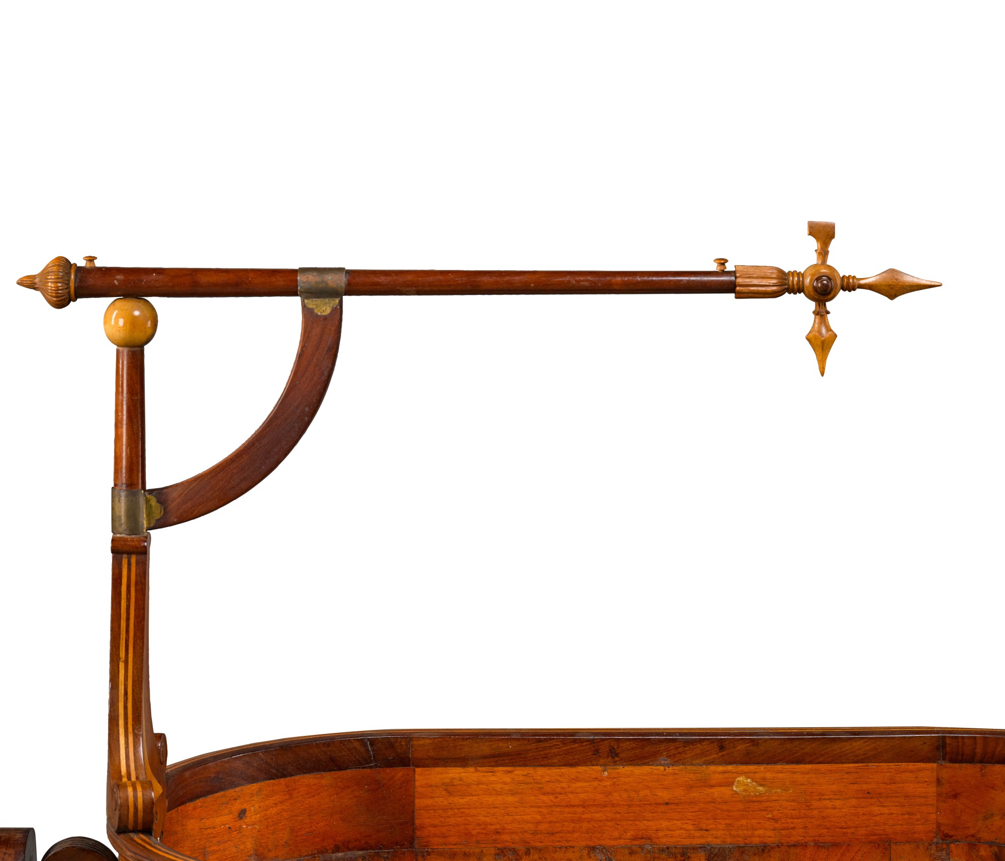 A Spanish carved mahogany cradle, early 19th century Royal & Noble