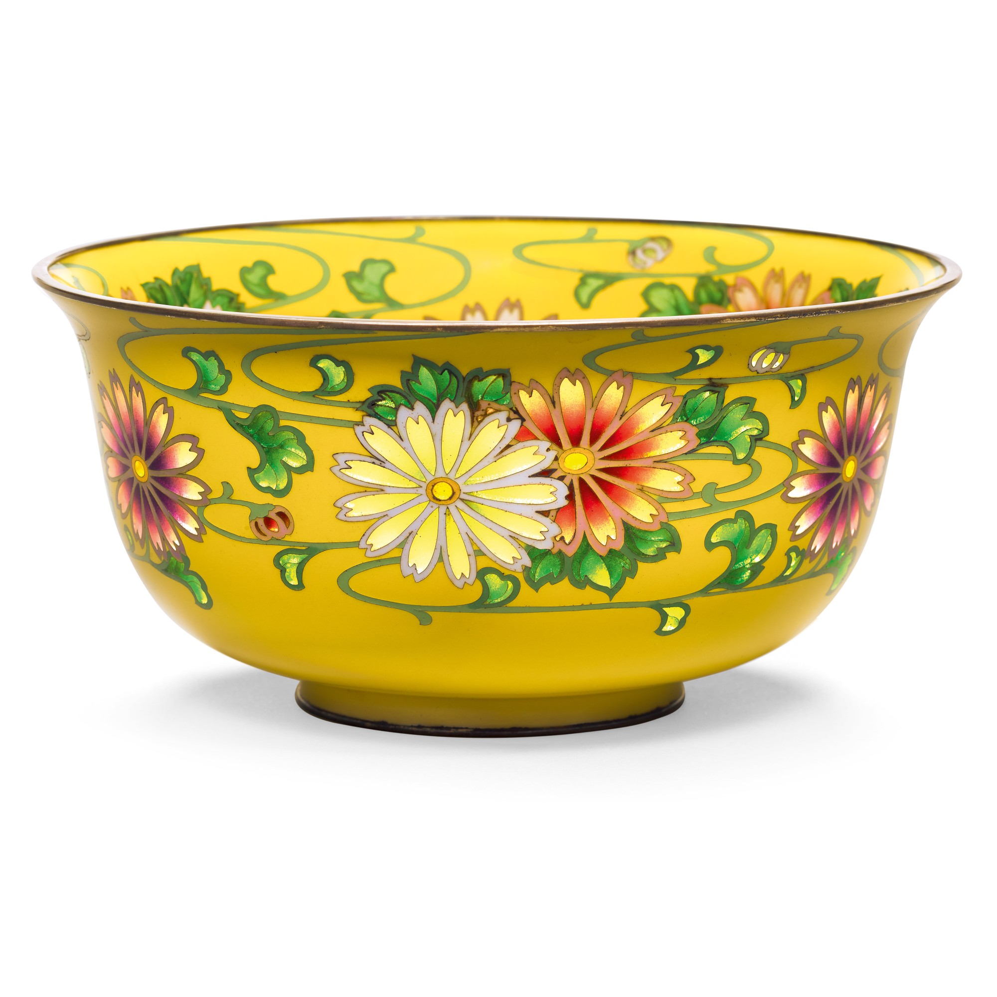 A CLOISONNÉ ENAMEL BOWL ATTRIBUTED TO THE ANDO STUDIO MEIJI PERIOD