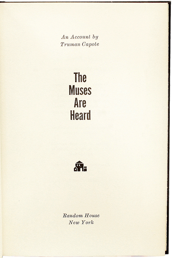 Truman Capote Vintage The Muses Are Heard First Edition Available