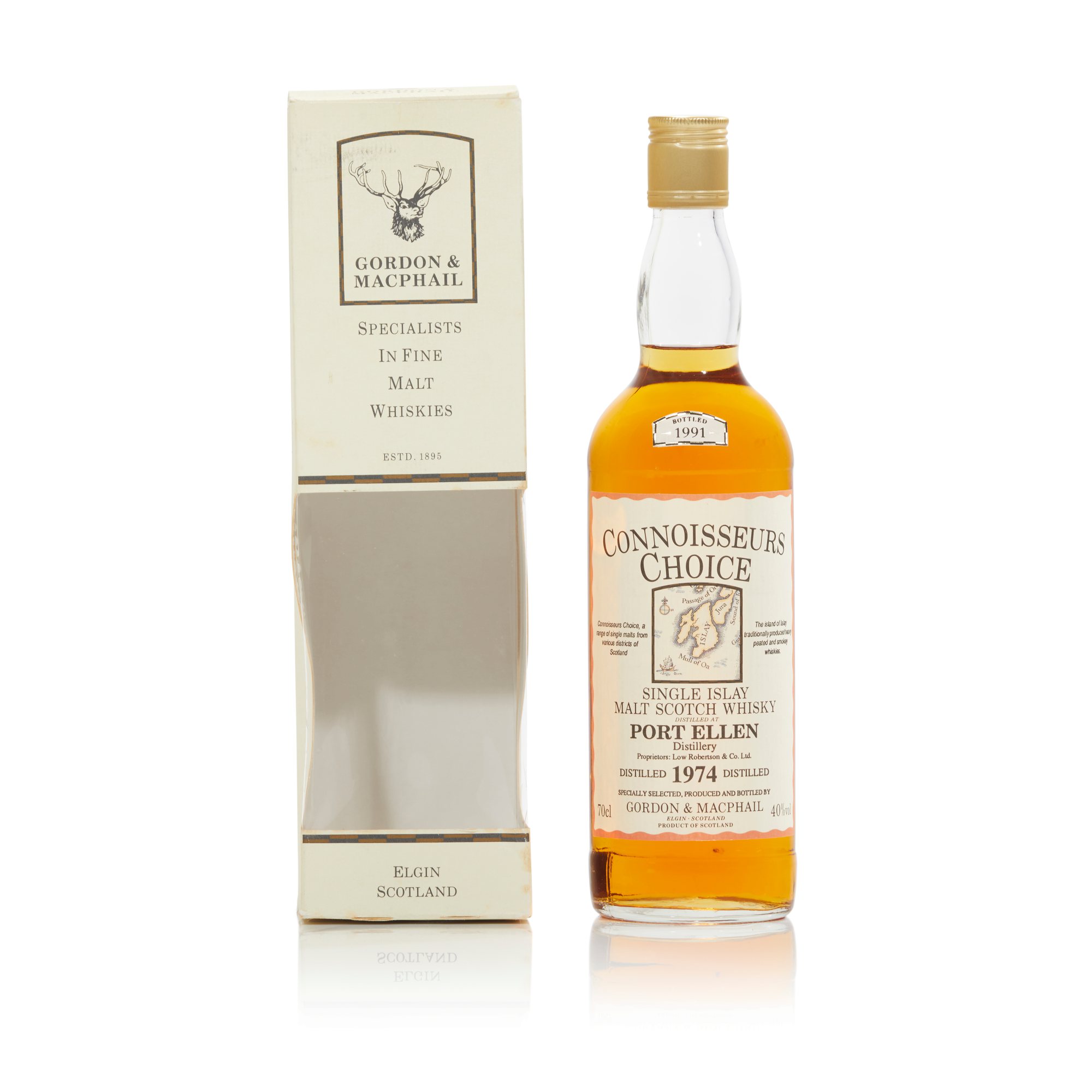 Port Ellen Gordon & MacPhail Connoisseurs Choice 40.0 abv 1974 (1 BT70