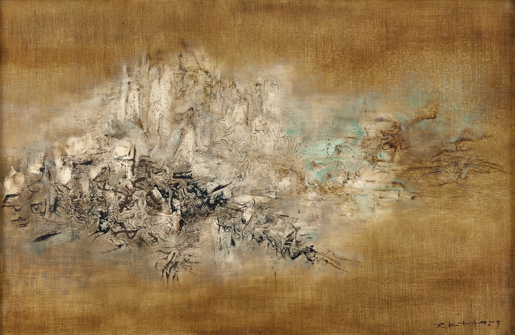 Zao WouKi 趙無極 Mon pays 故鄉 Modern Evening Auction 2022 Sotheby's