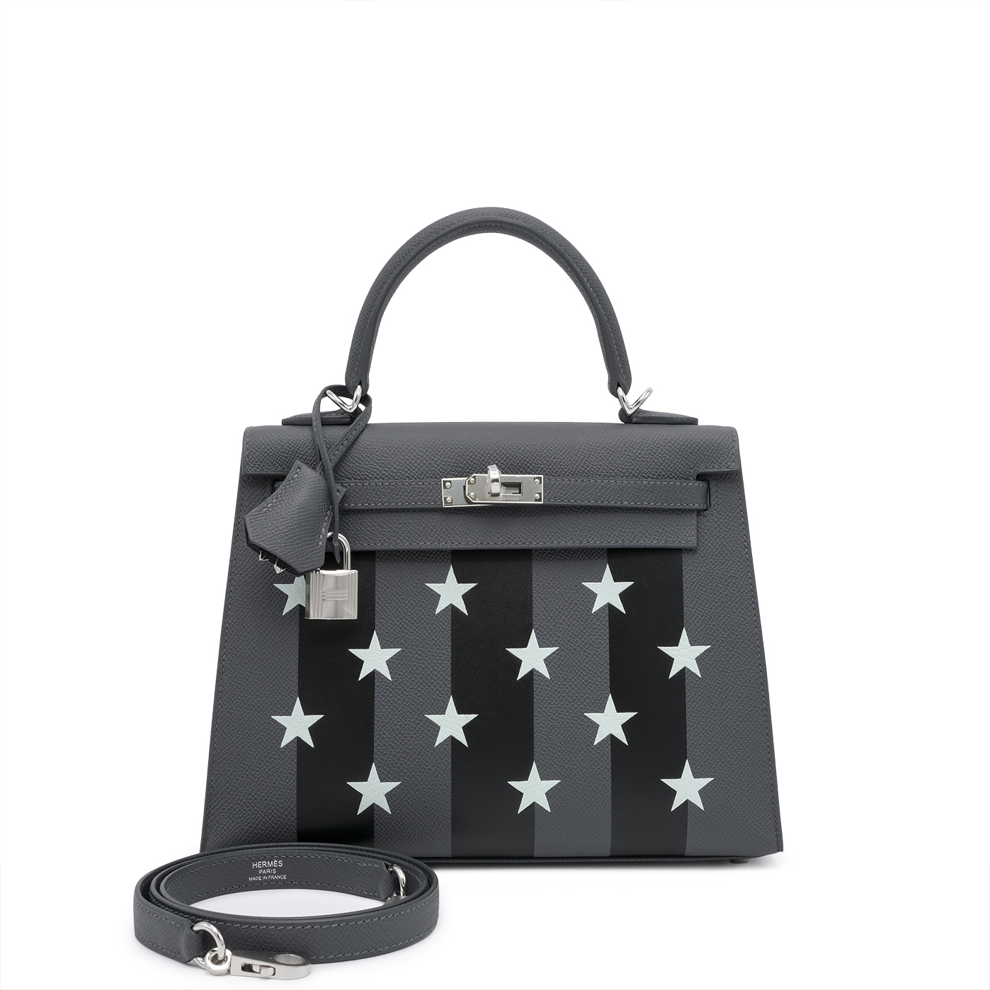 Hermès Ardoise And Vert Peppermint Epsom And Black Tadelakt