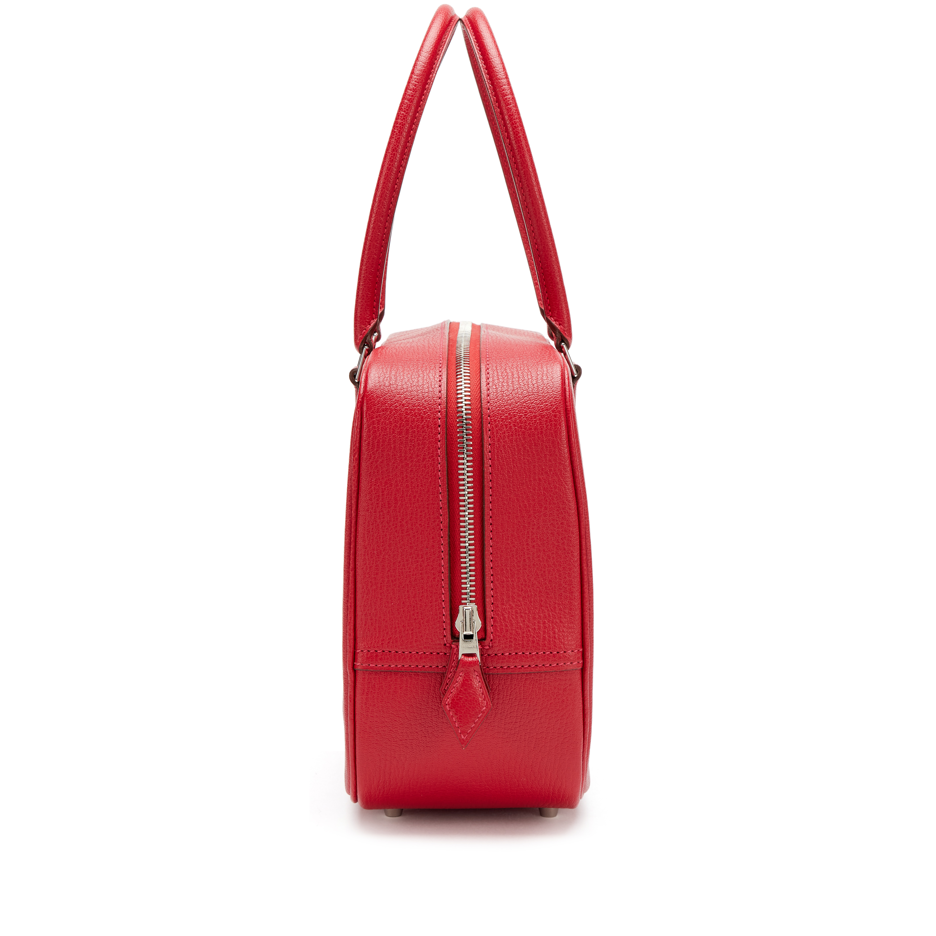 Hermès Rouge Casaque And Gris Perle Chèvre Mysore HSS Plume 28