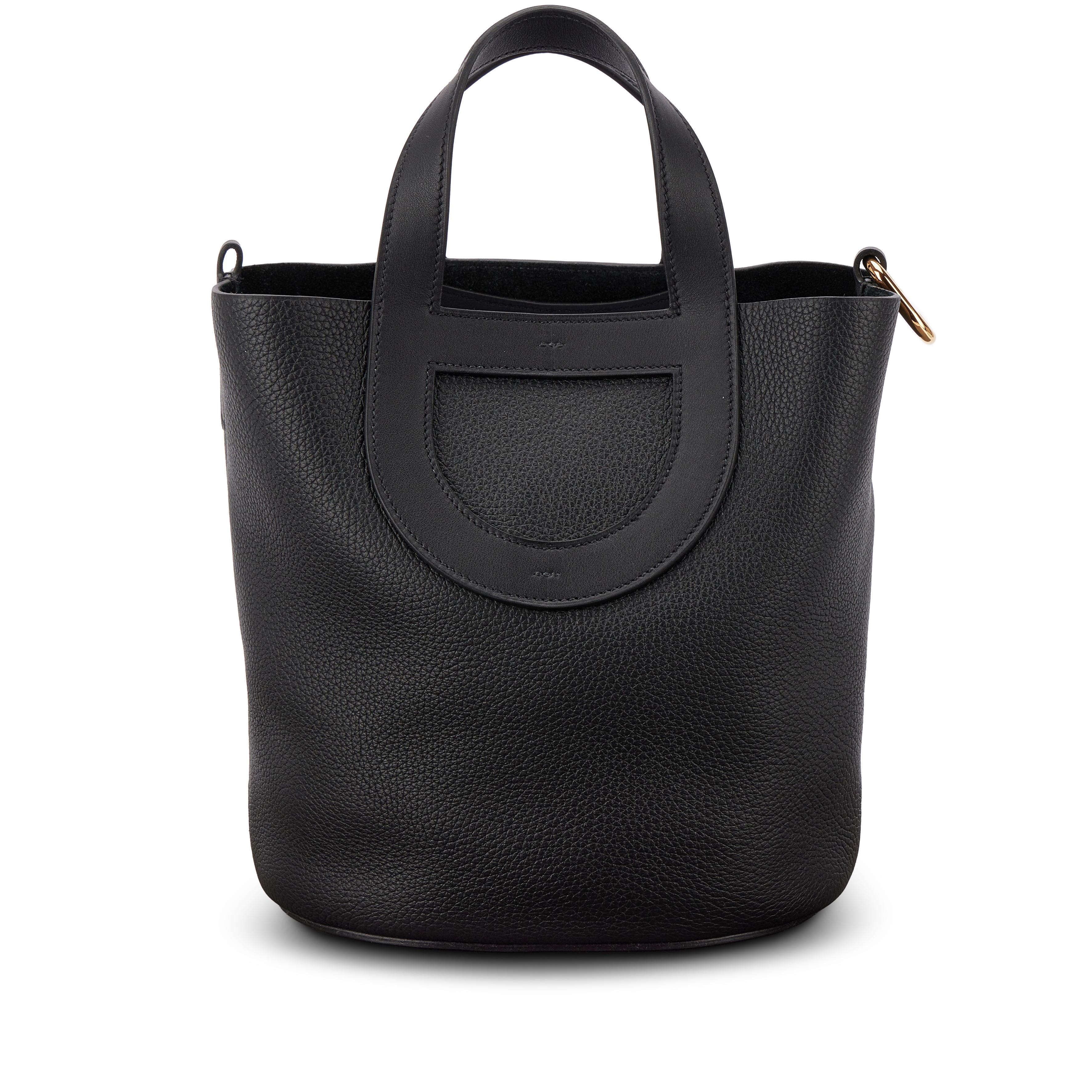 Hermès Black Clemence And Swift In-the-Loop 23 Gold Hardware, 2023