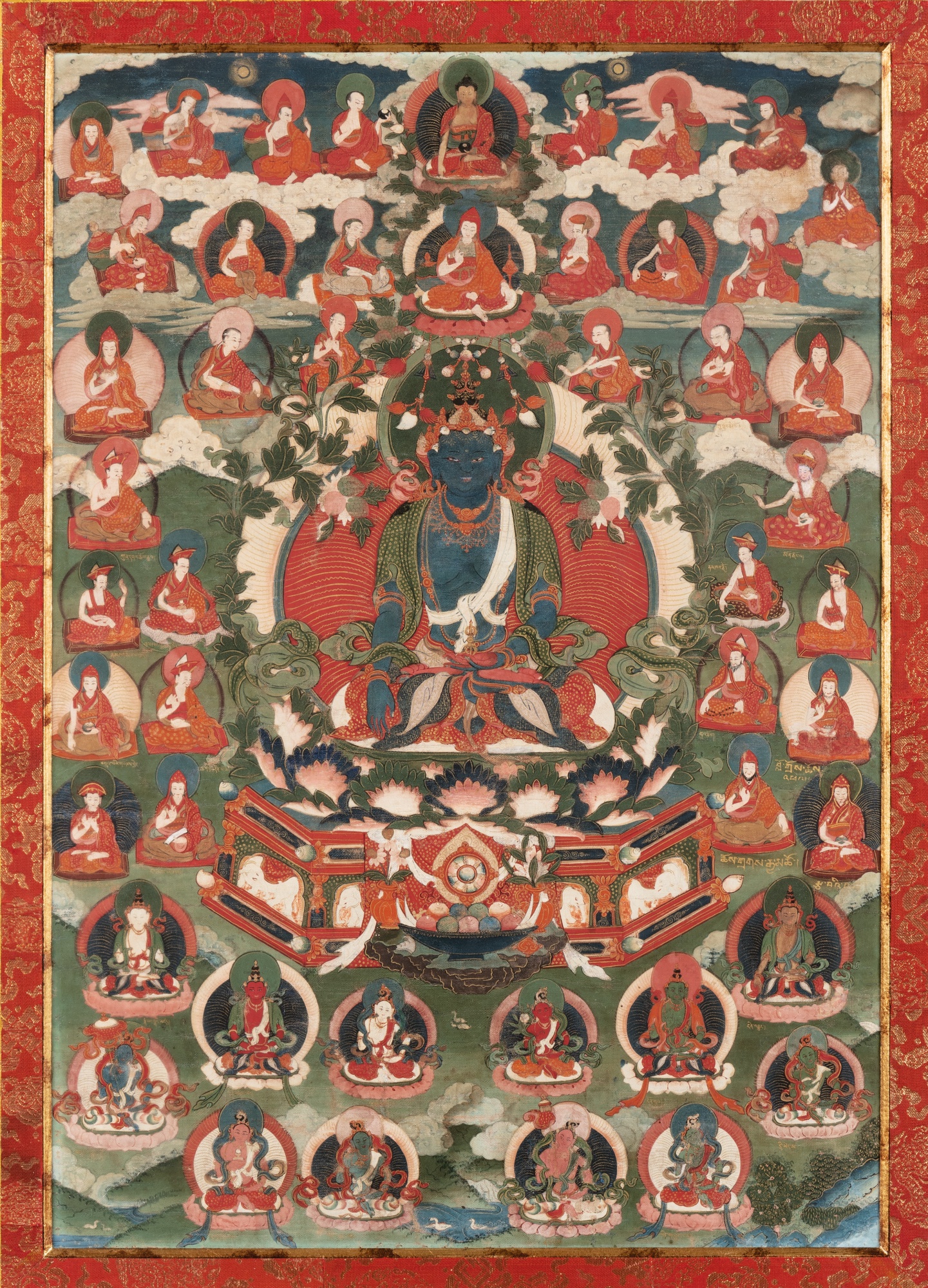 TANGKA REPRÉSENTANT BOUDDHA AKSHOBHYA TIBET, XIXE SIÈCLE 西藏 十九世紀 阿閦佛唐