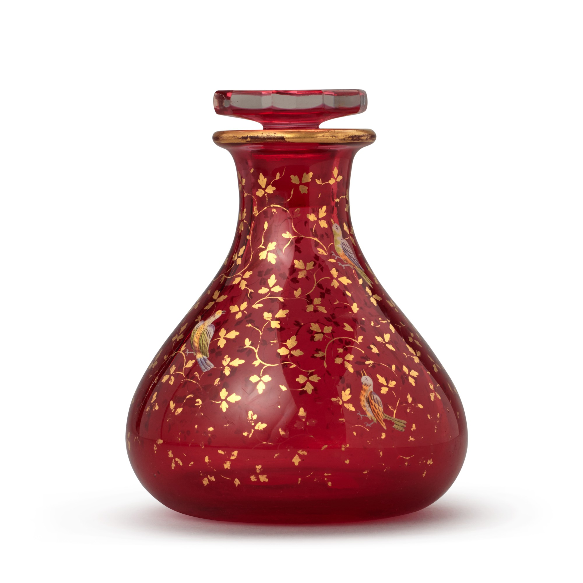 Two glass decanters with stoppers, Bakhmetiev Glassworks Factory and