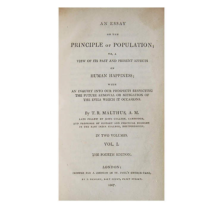 Thomas Malthus Vintage An Essay On The Principle Of