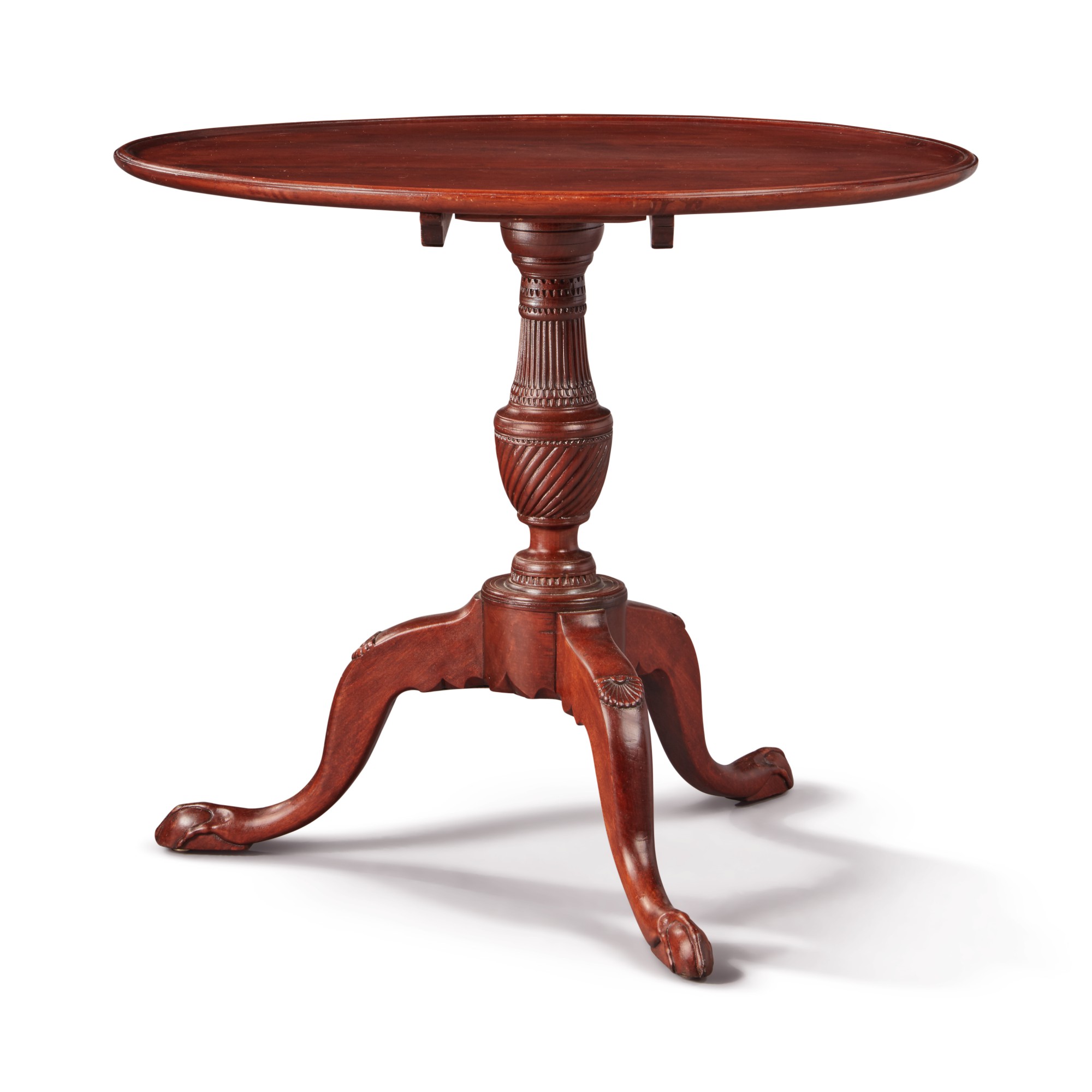Queen Anne Cherrywood DishTop TiltTop Tea Table, Connecticut River
